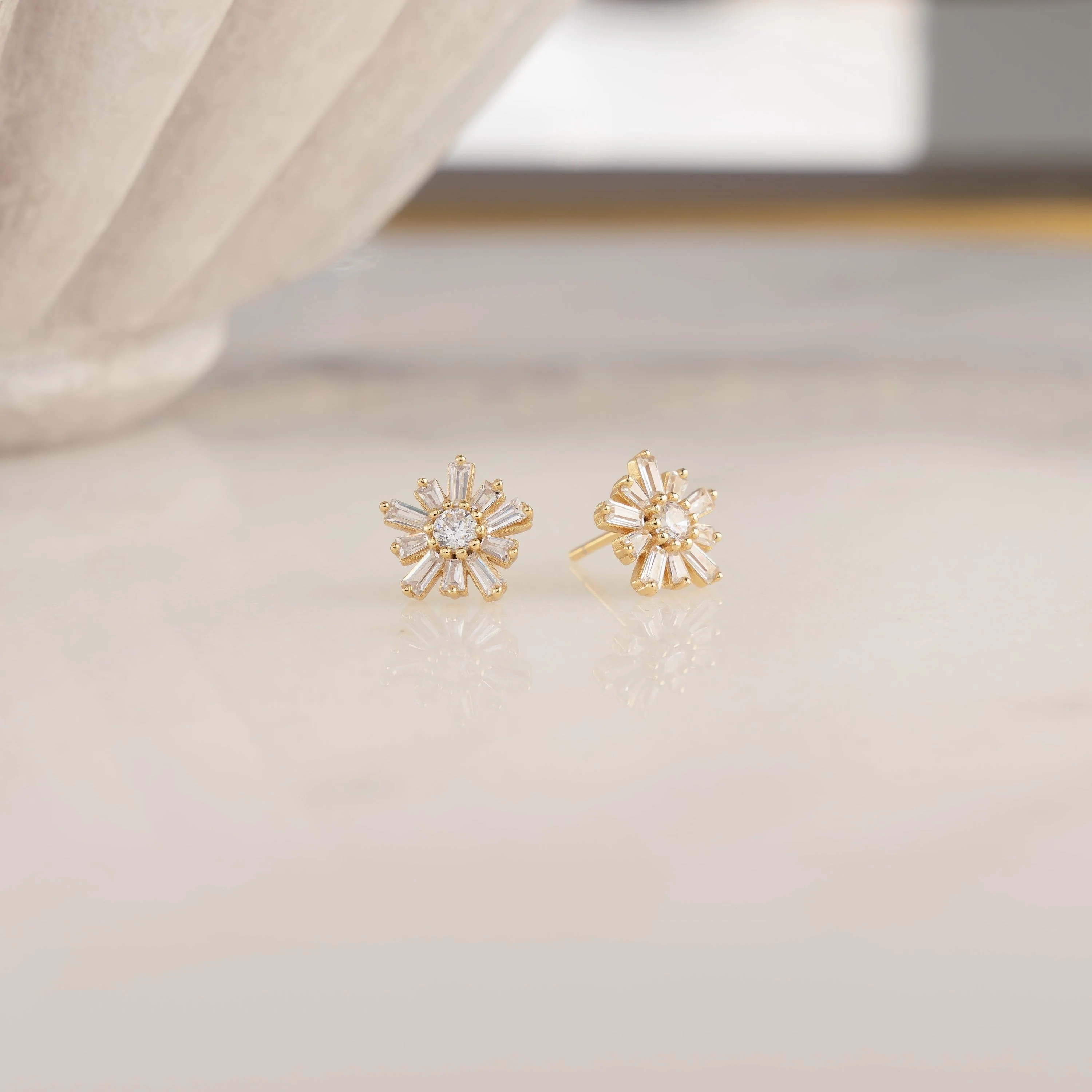 Baguette Flower Studs - Image 7