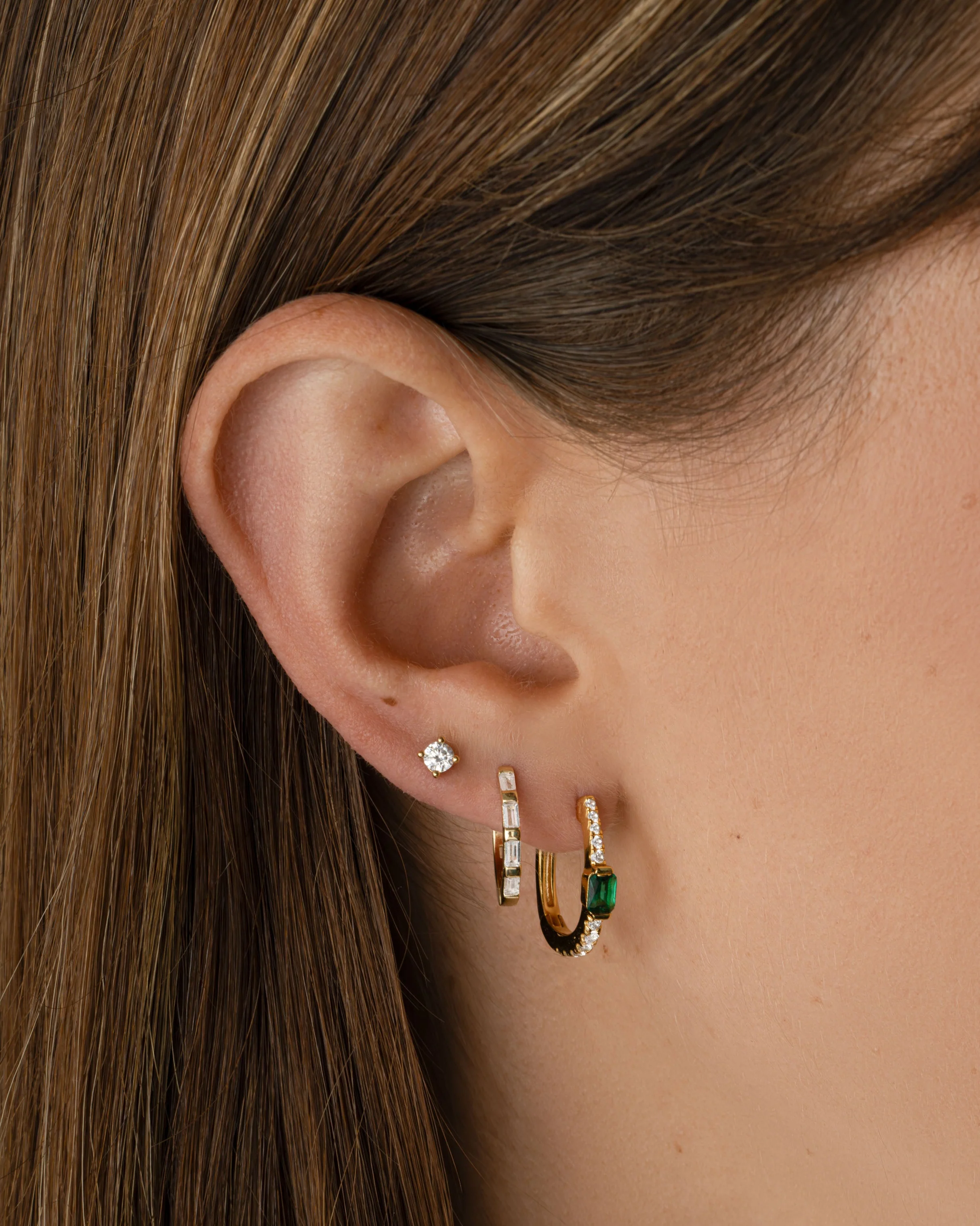 Baguette Hoop Earrings - Image 4