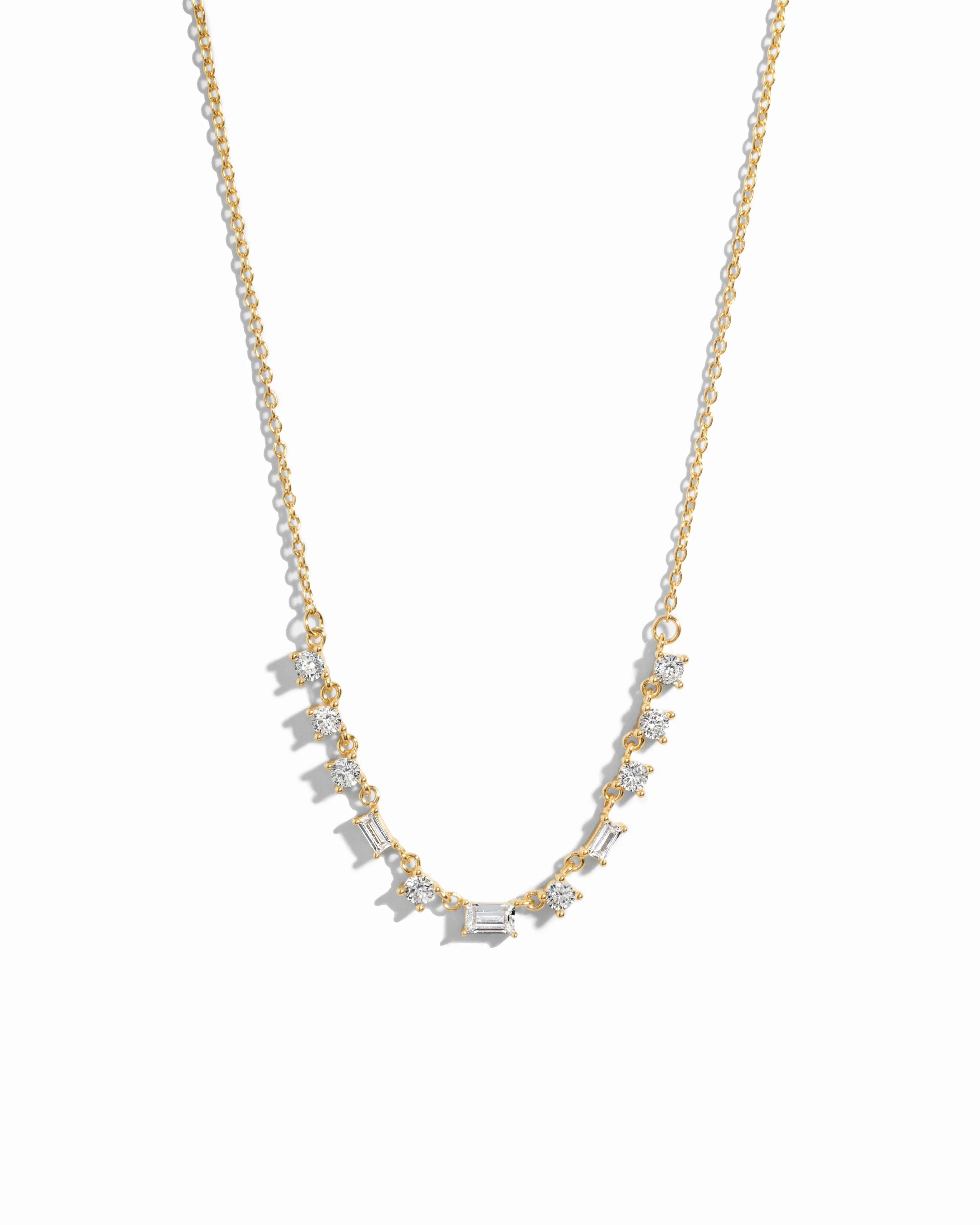Baguette Line Necklace