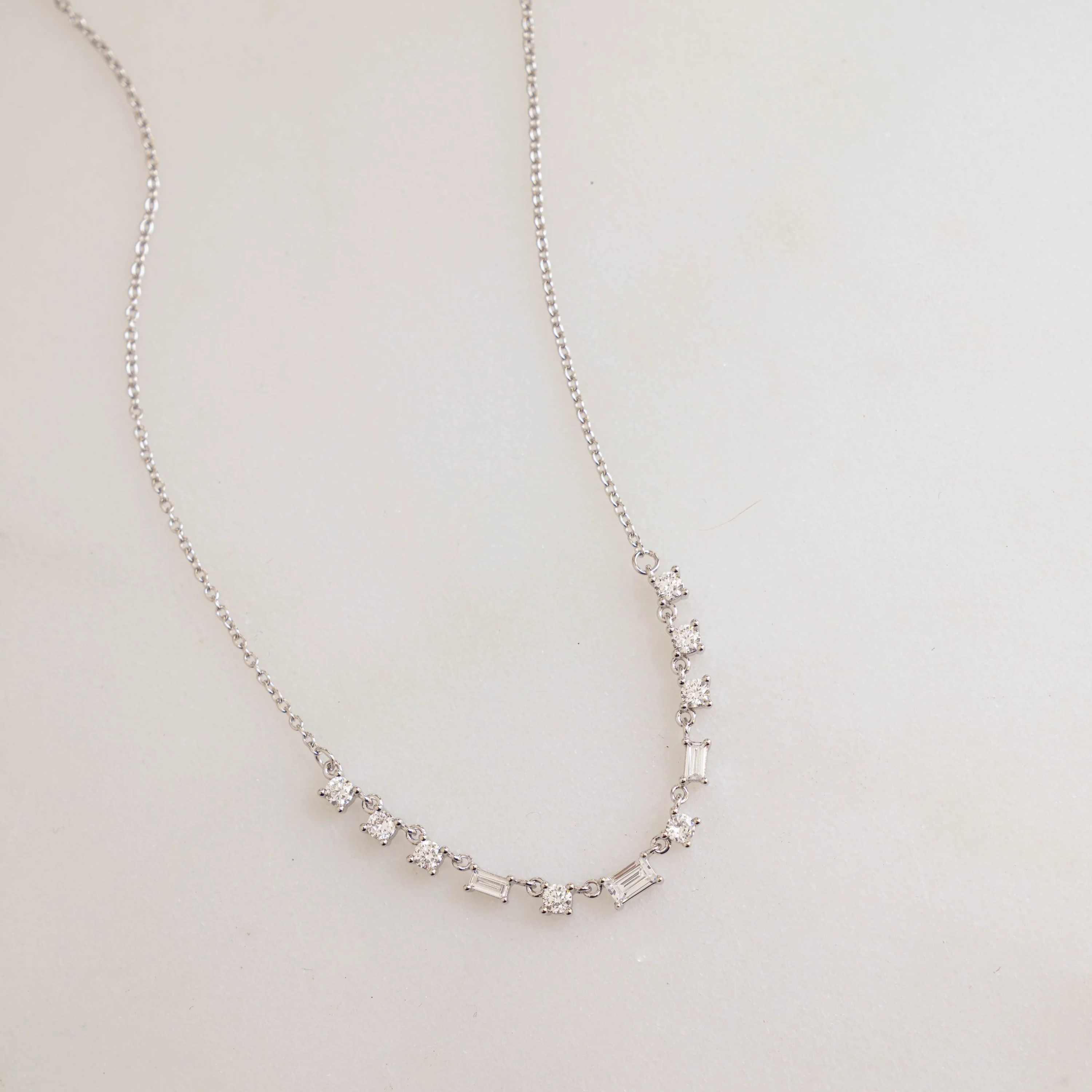 Baguette Line Necklace - Image 3