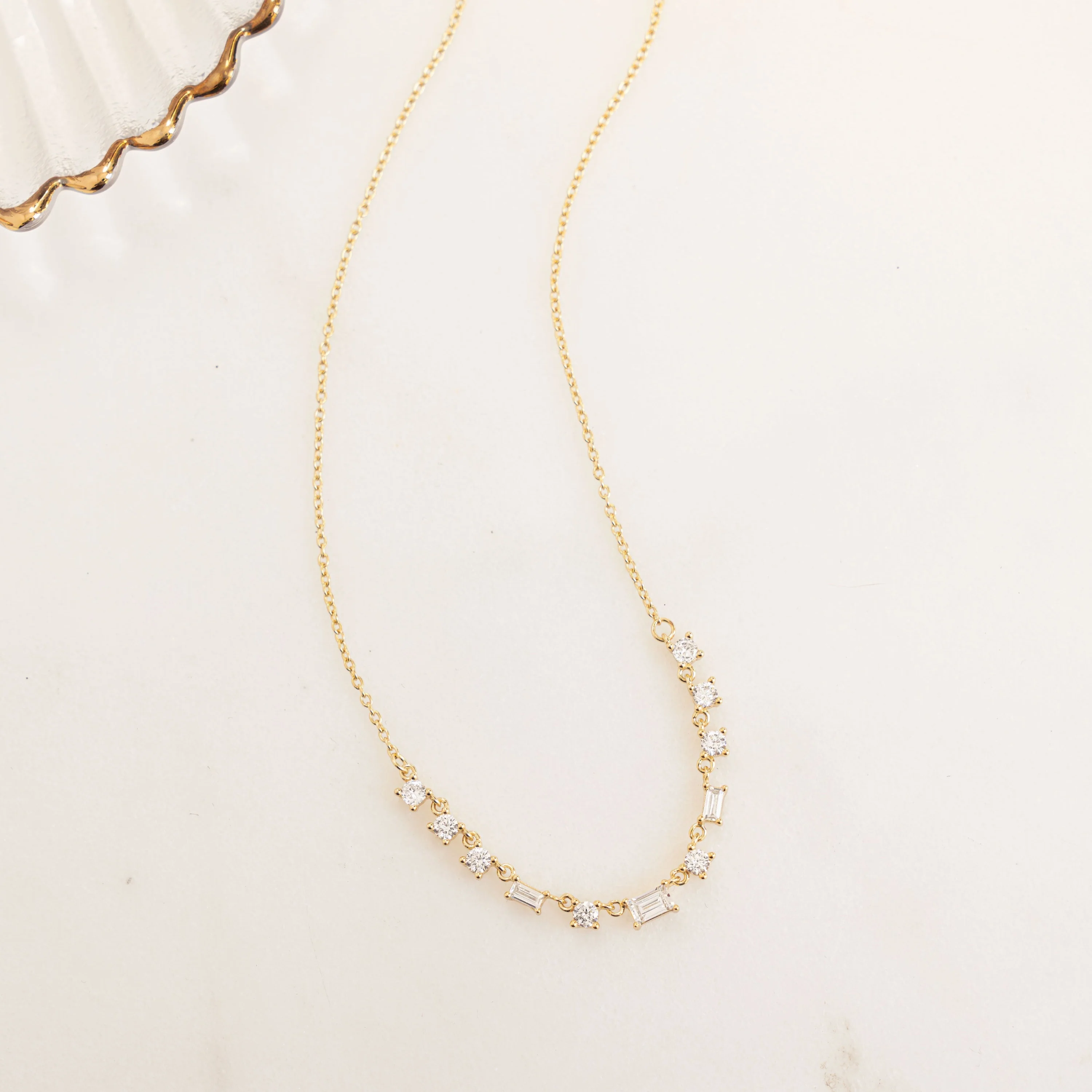 Baguette Line Necklace - Image 5