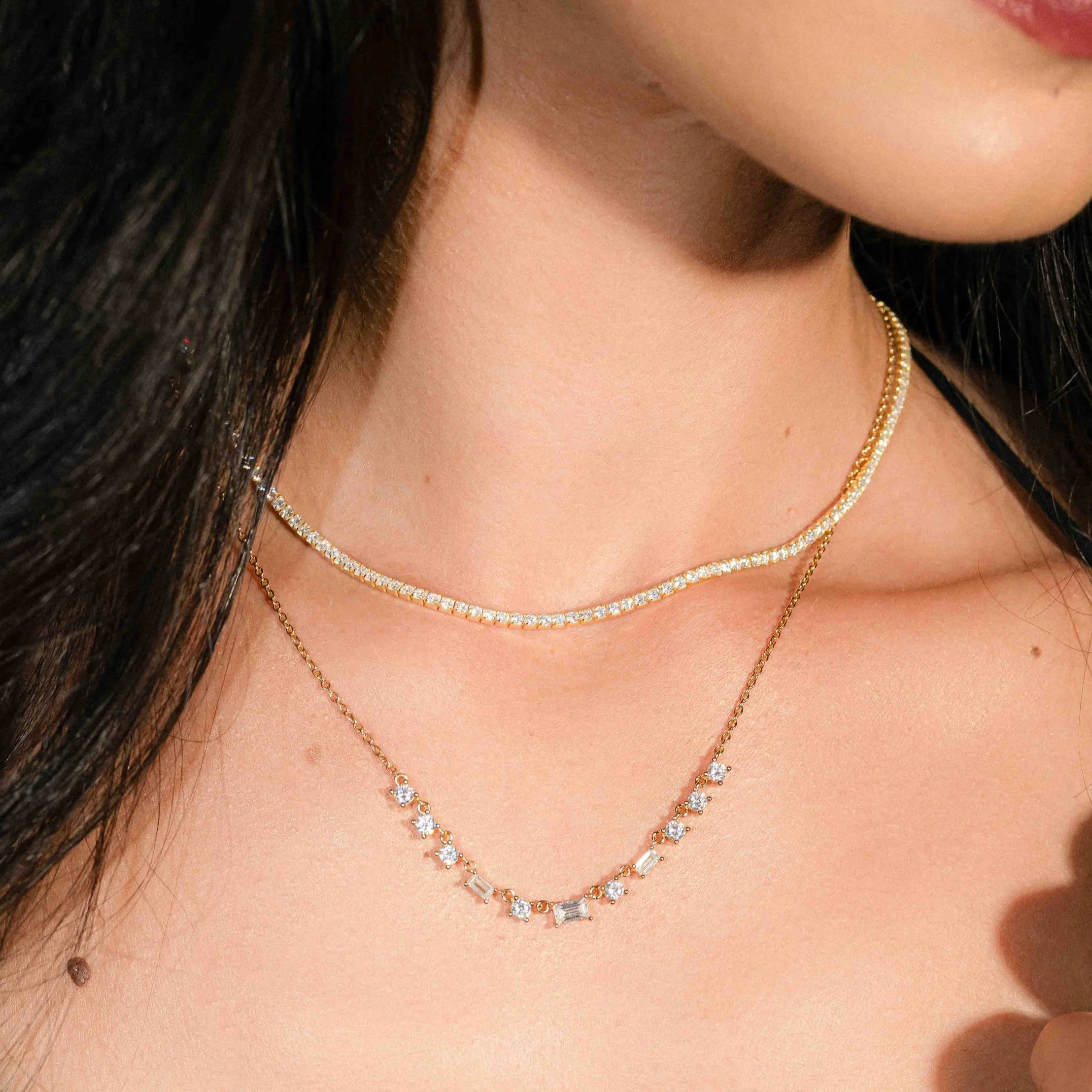 Baguette Line Necklace - Image 7