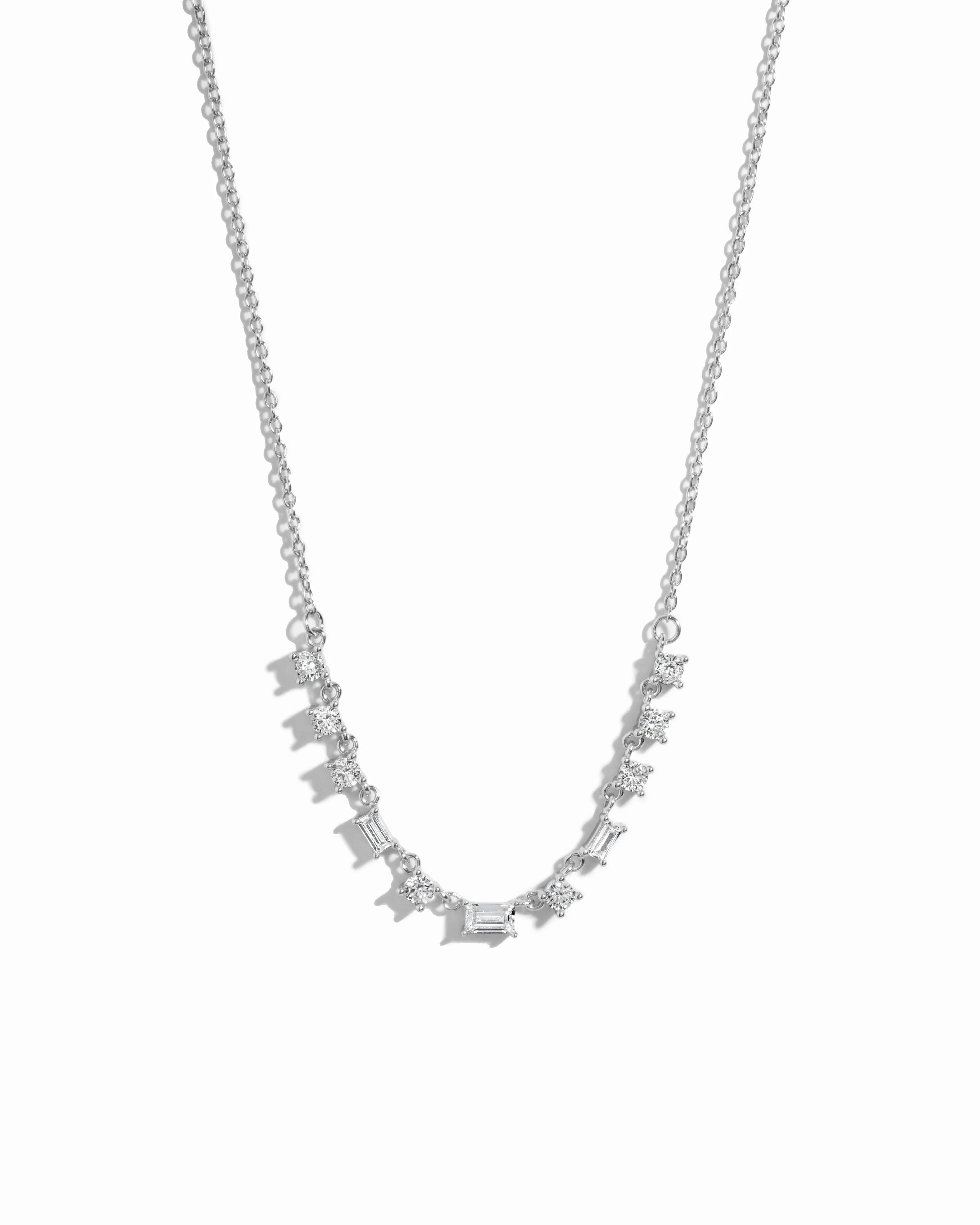 Baguette Line Necklace - Image 8