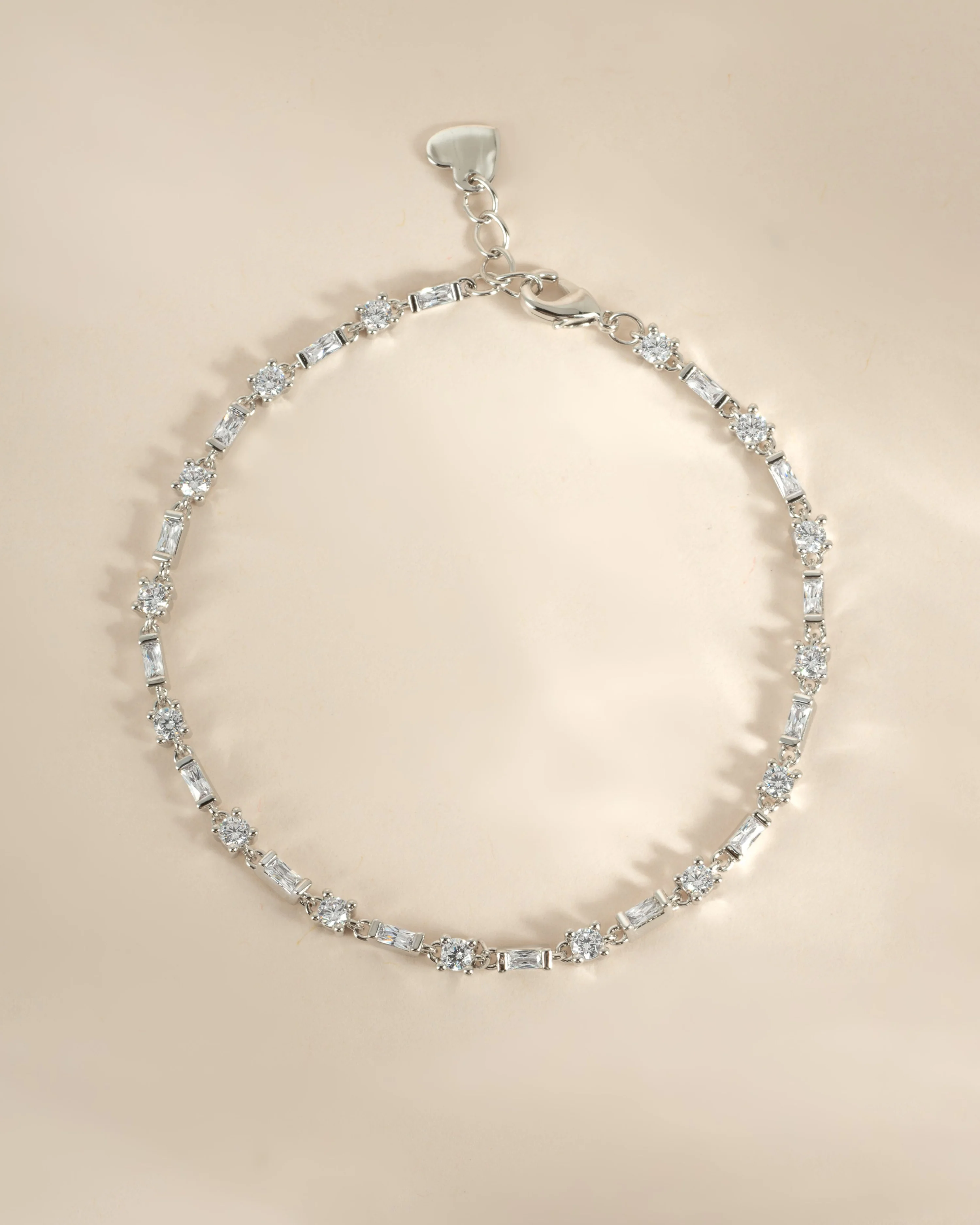 Baguette & Solitaire Diamond Bracelet - Image 7
