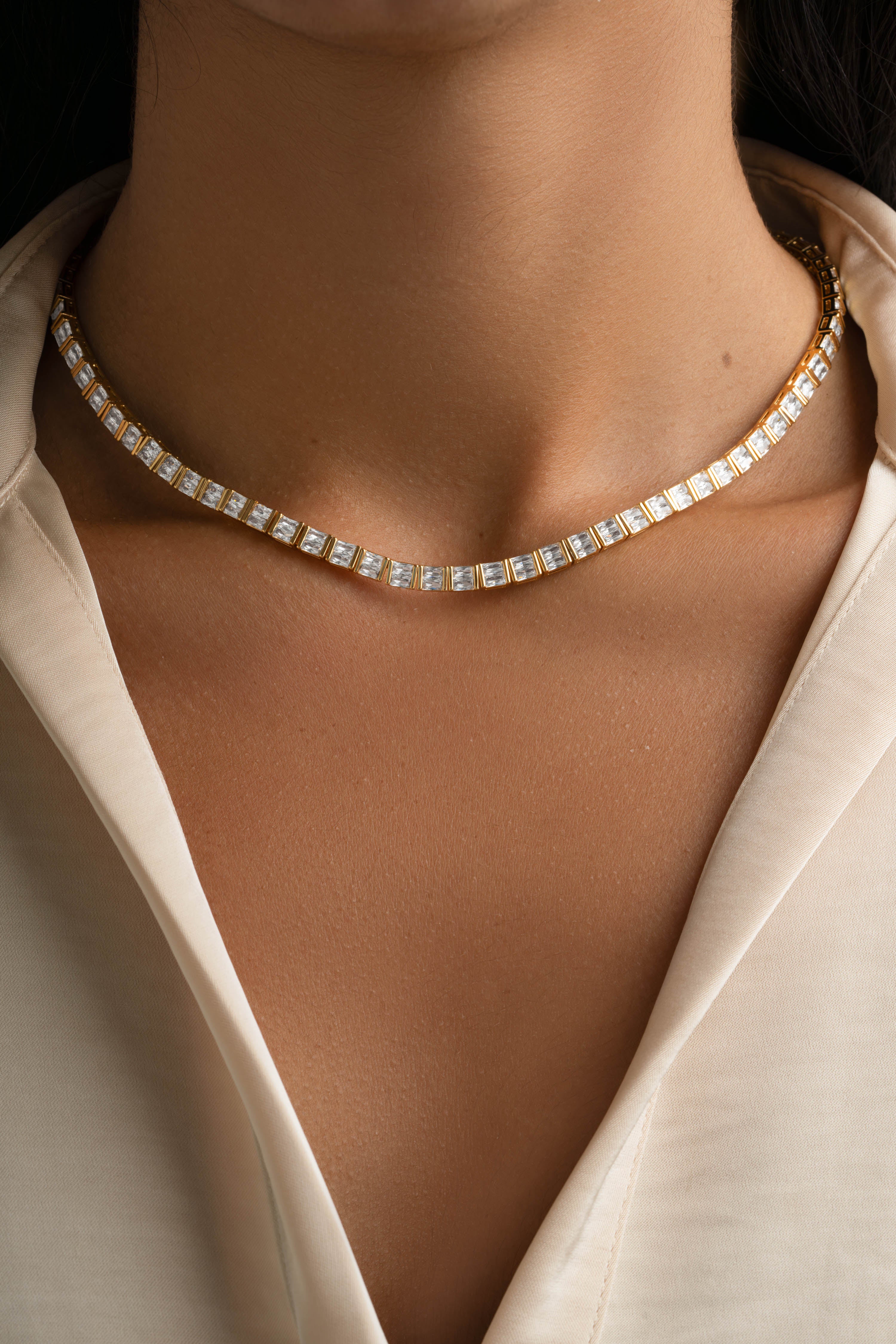 Baguette Tennis Necklace - Image 2