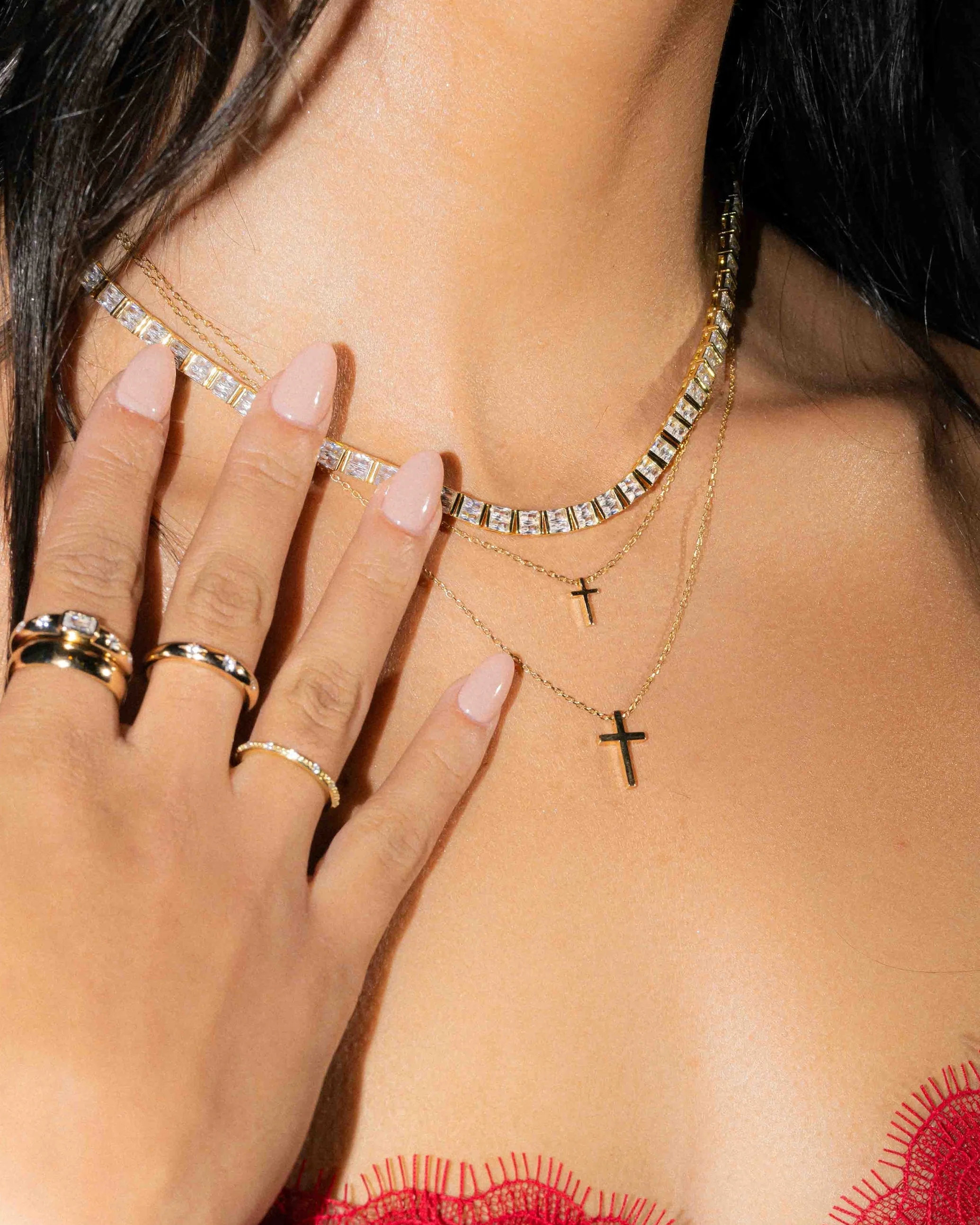 Baguette Tennis Necklace - Image 8