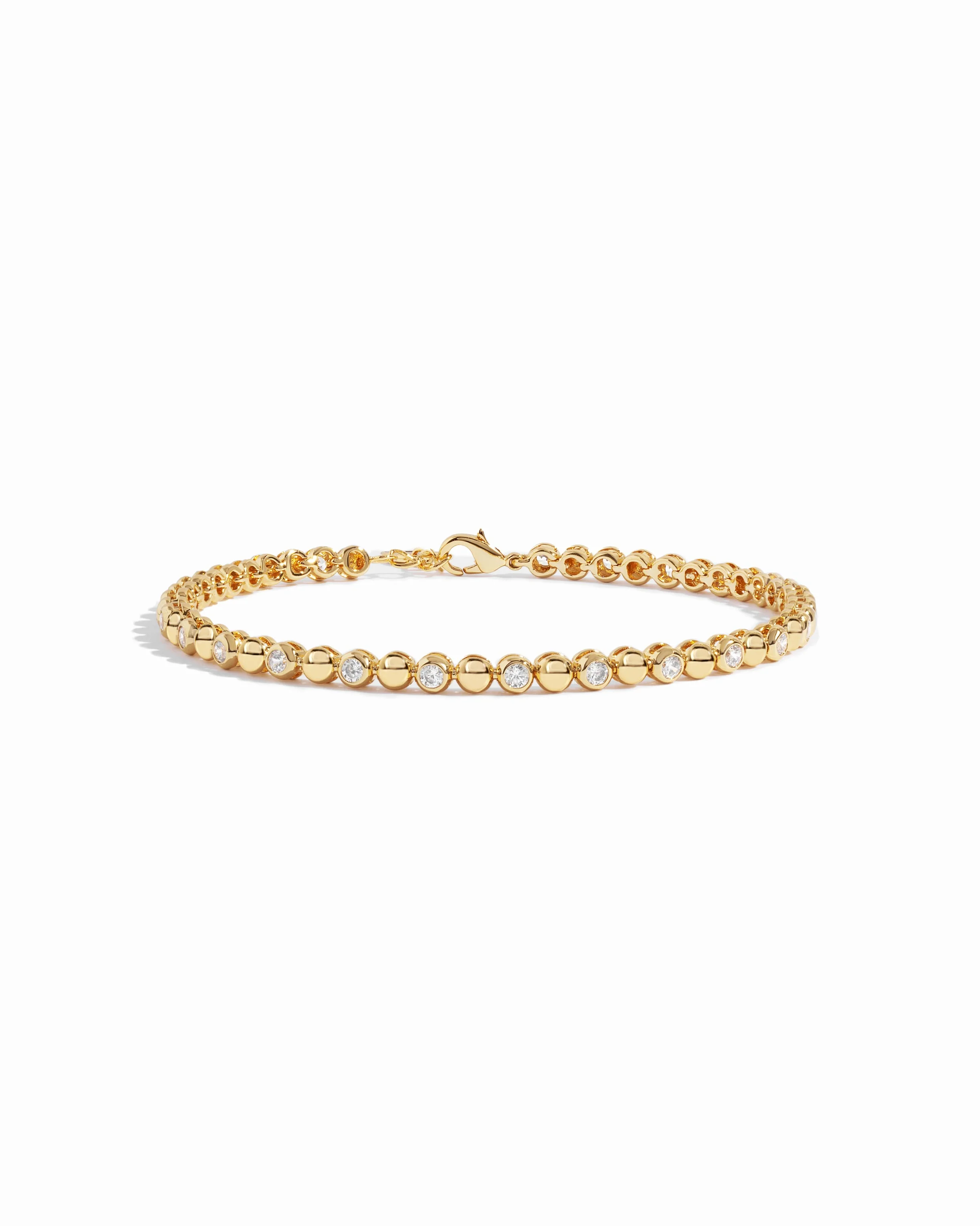 Bead & Bezel Tennis Bracelet