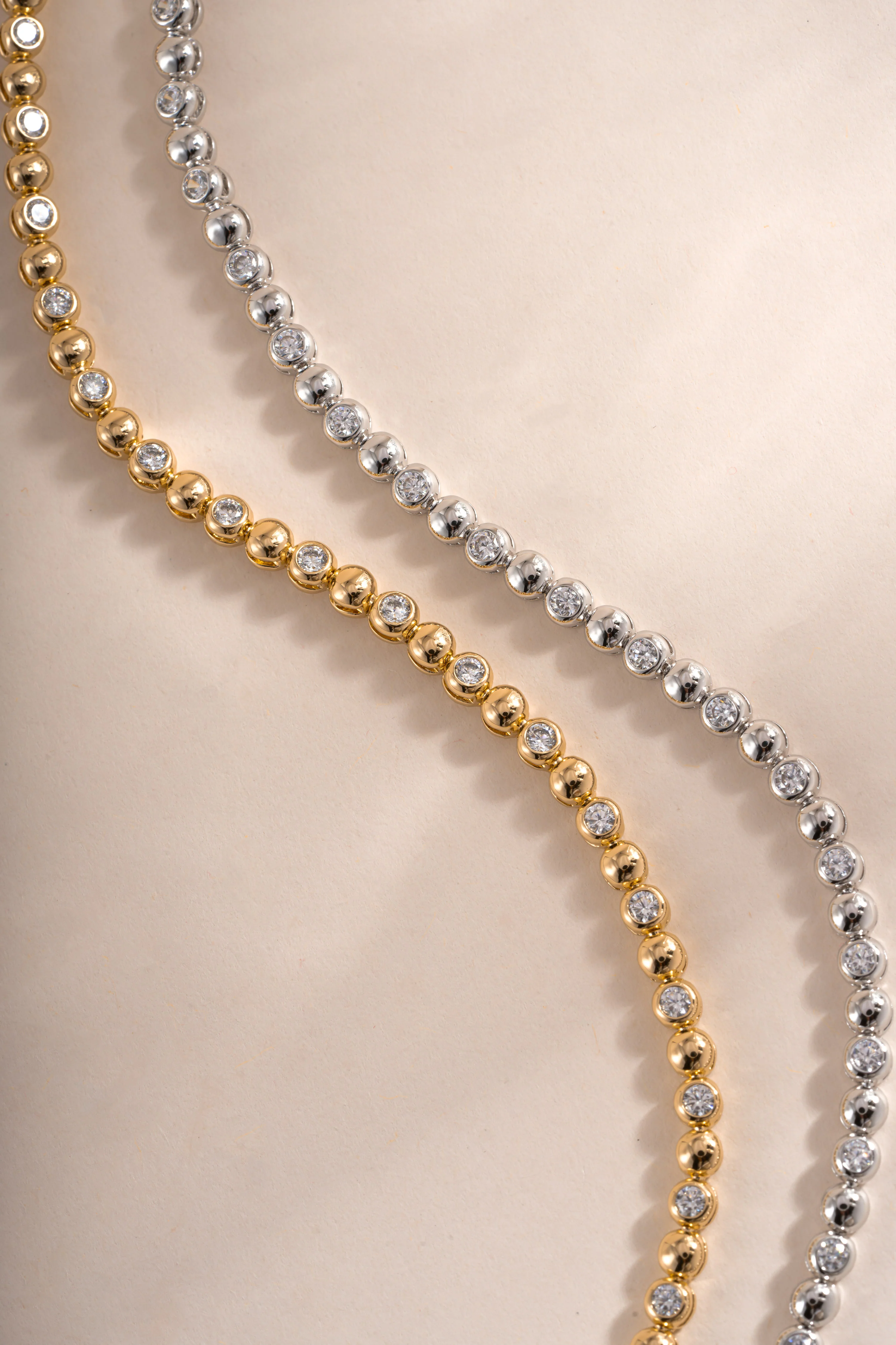Bead & Bezel Tennis Bracelet - Image 3