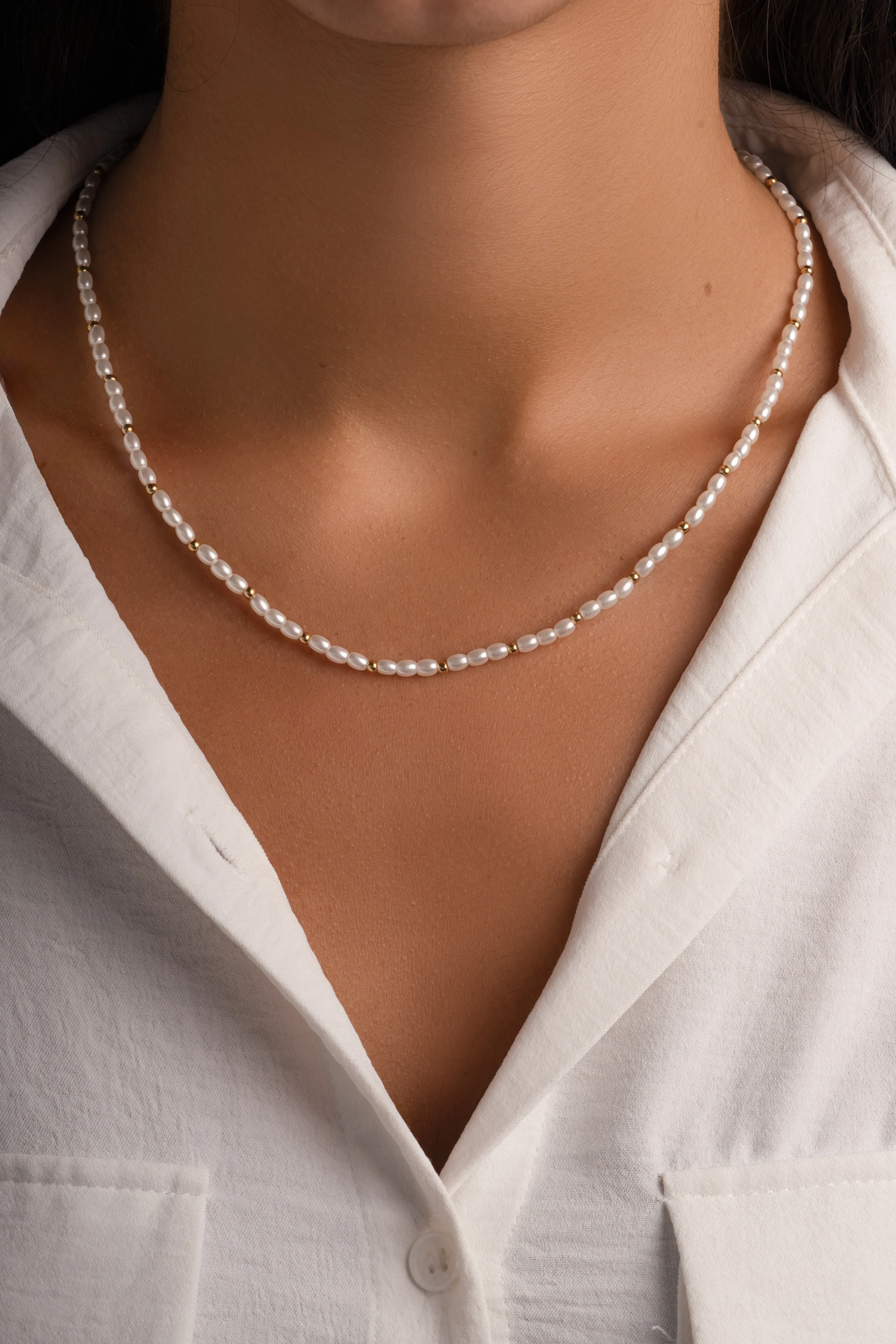 Beaded Pearl Necklace - Image 2