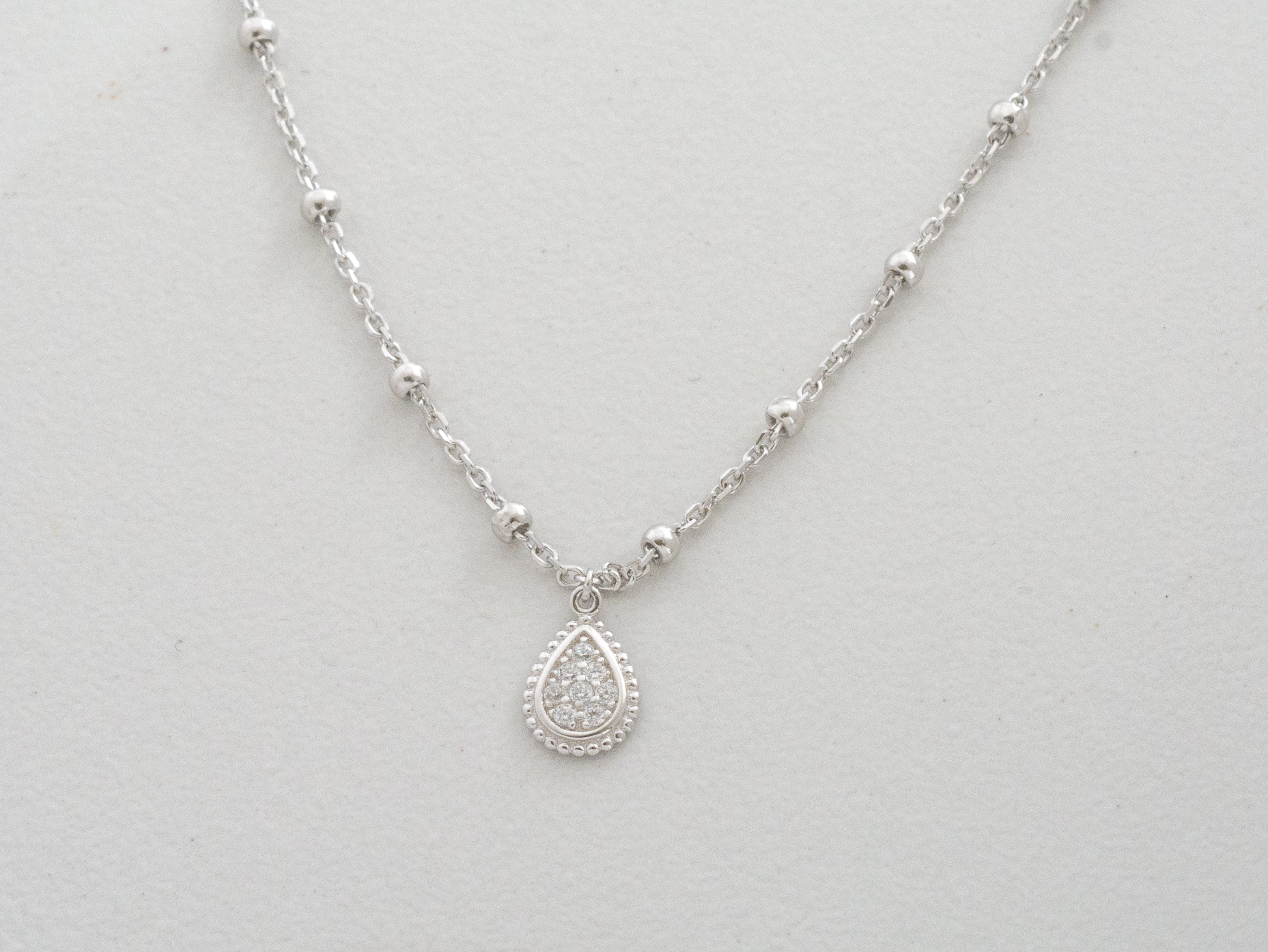 Beaded Tear Drop Necklace - Image 4