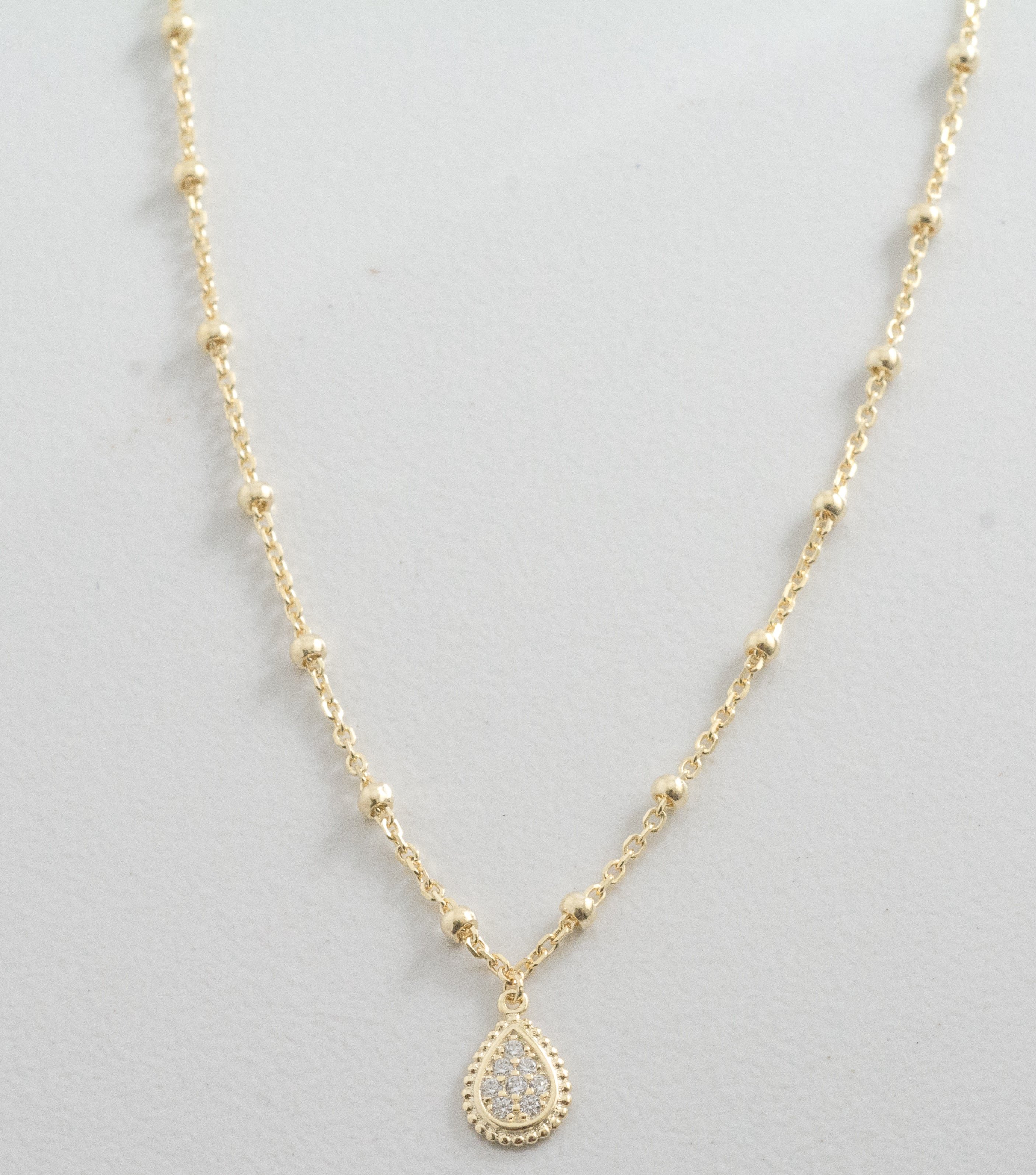 Beaded Tear Drop Necklace - Image 6