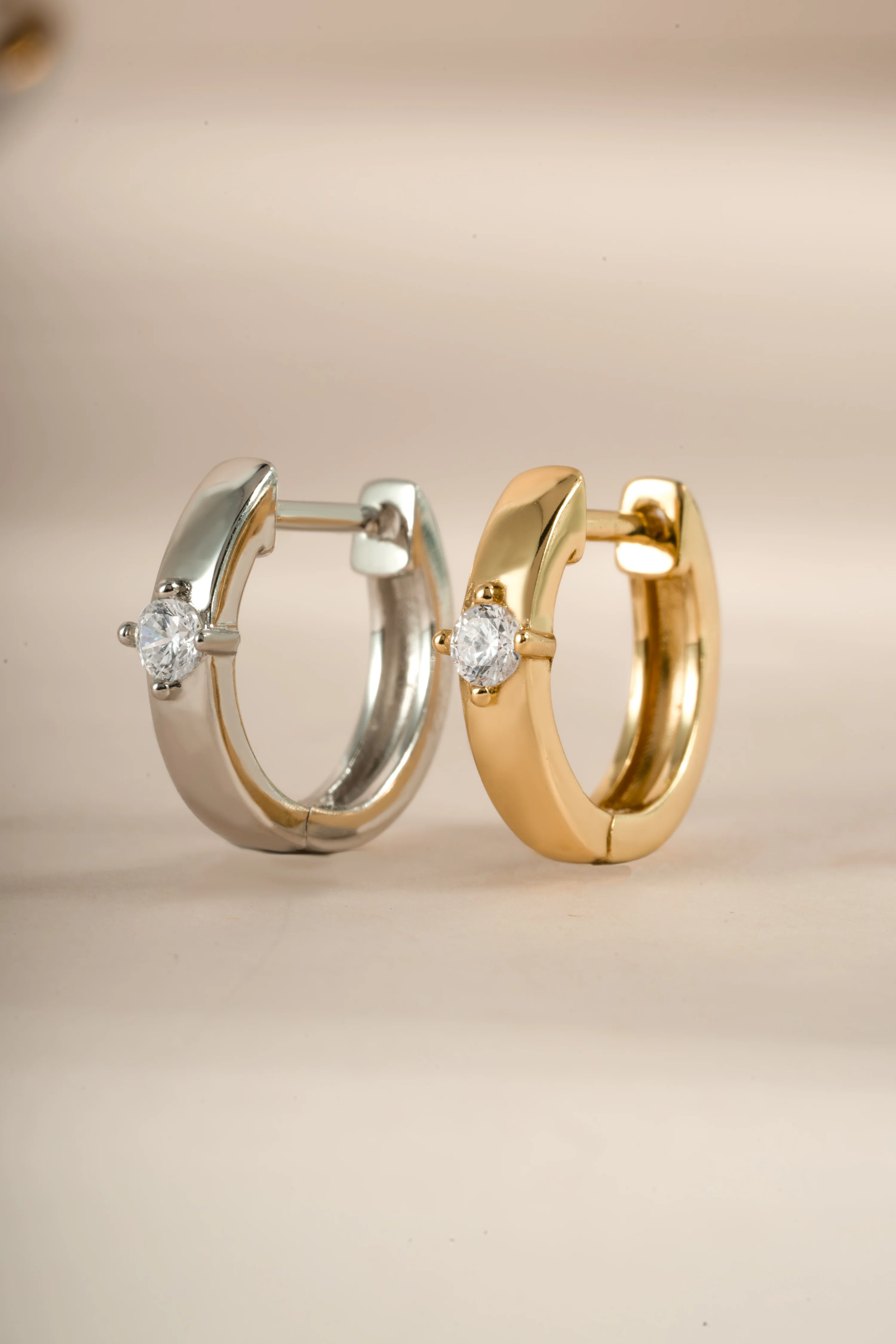 Bella Huggie Hoop Earrings - Image 3