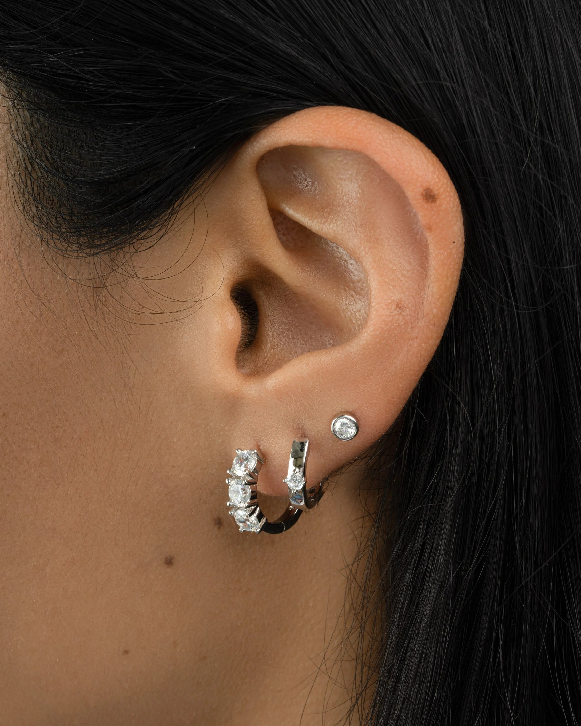 Bella Huggie Hoop Earrings - Image 4