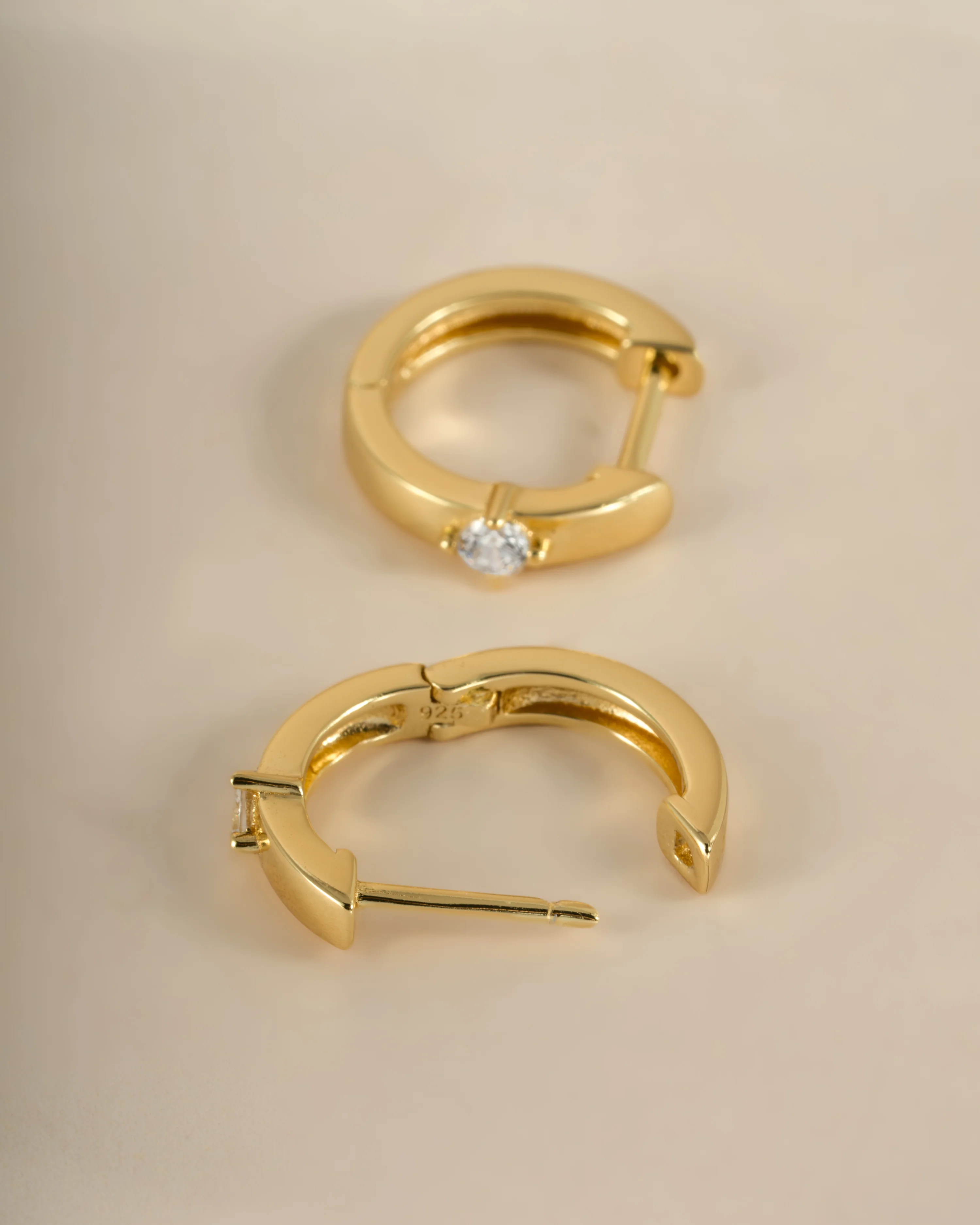 Bella Huggie Hoop Earrings - Image 5