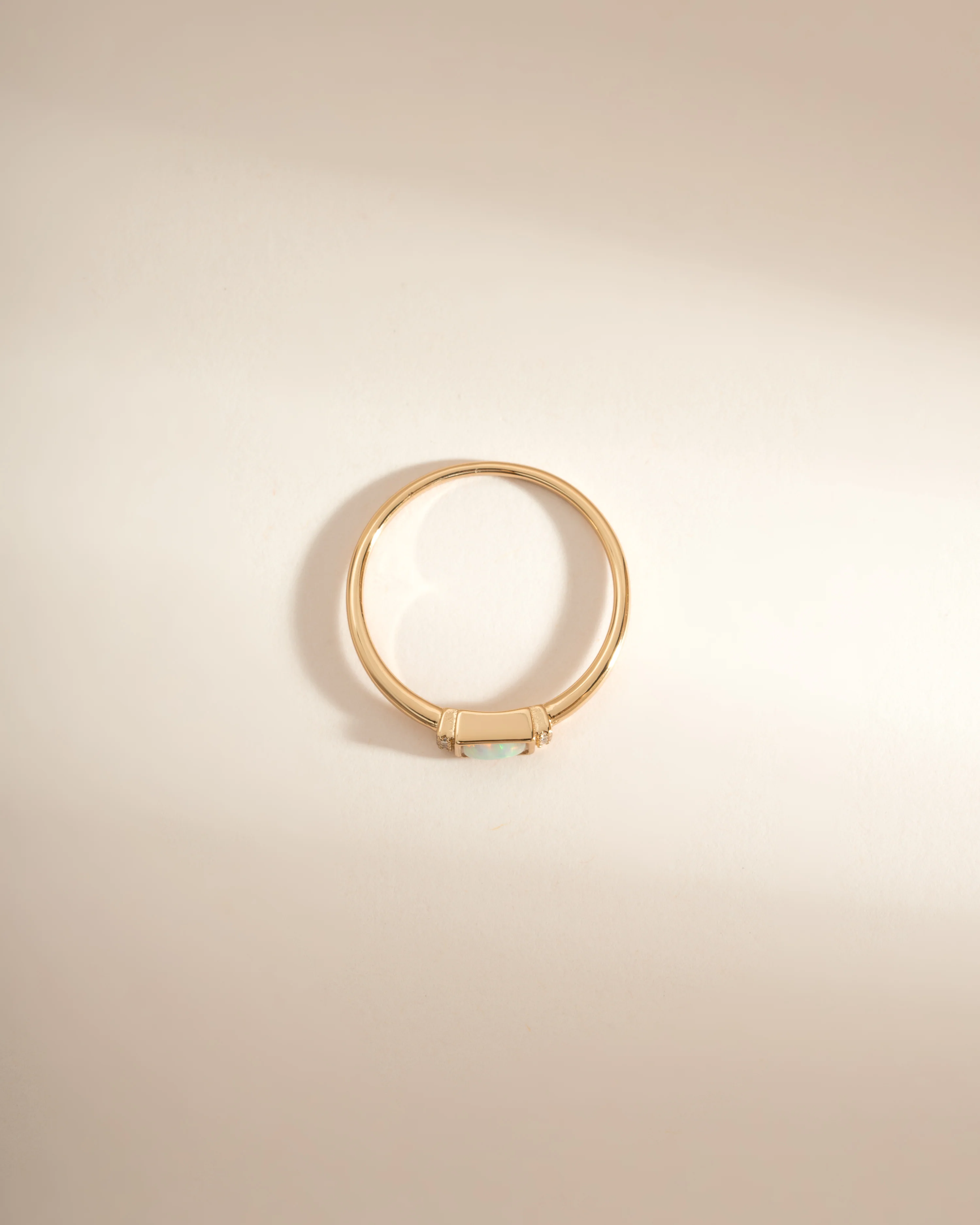 Bezel Baguette Opal Ring - Image 6