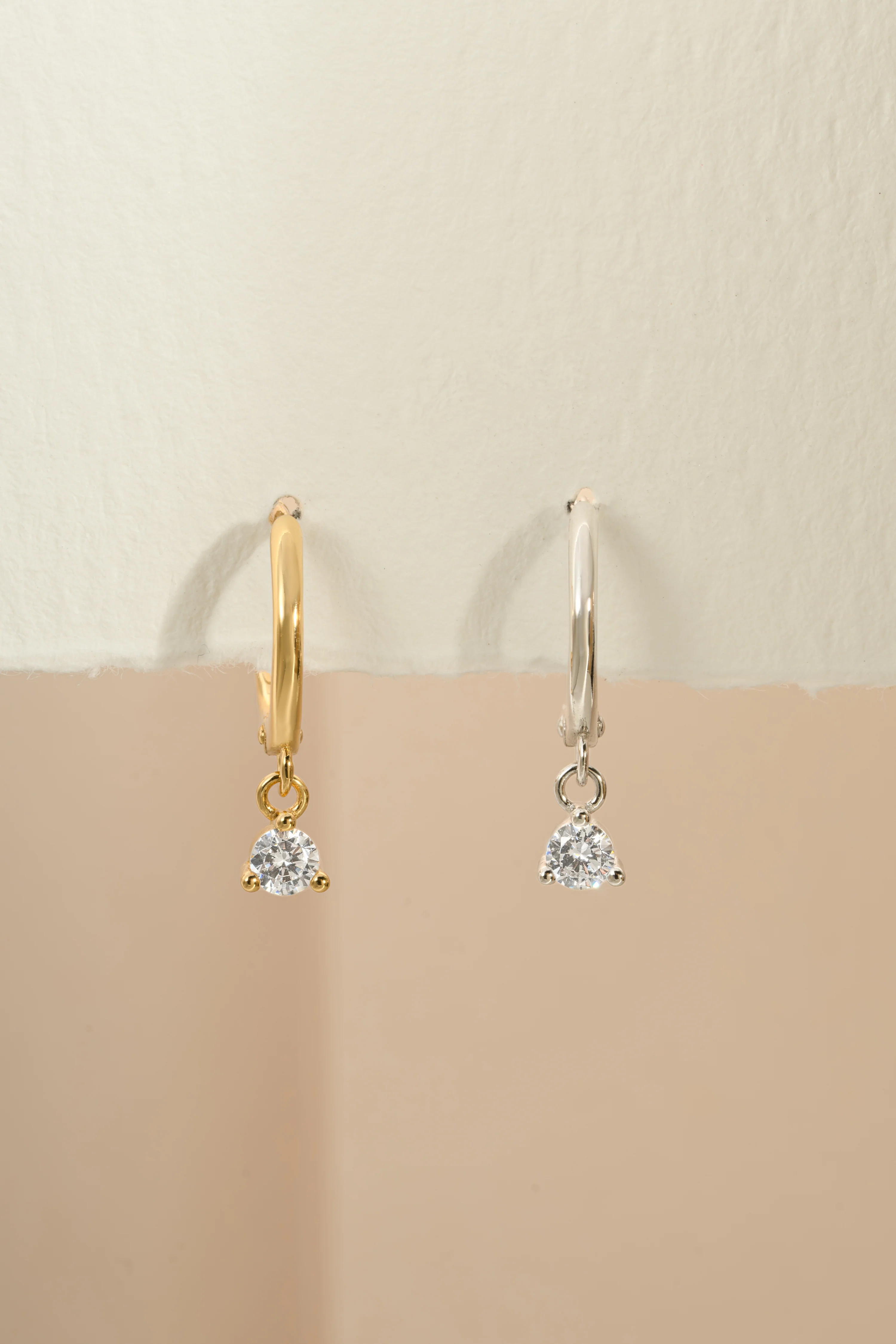 Bezel Charm Huggies - Image 3
