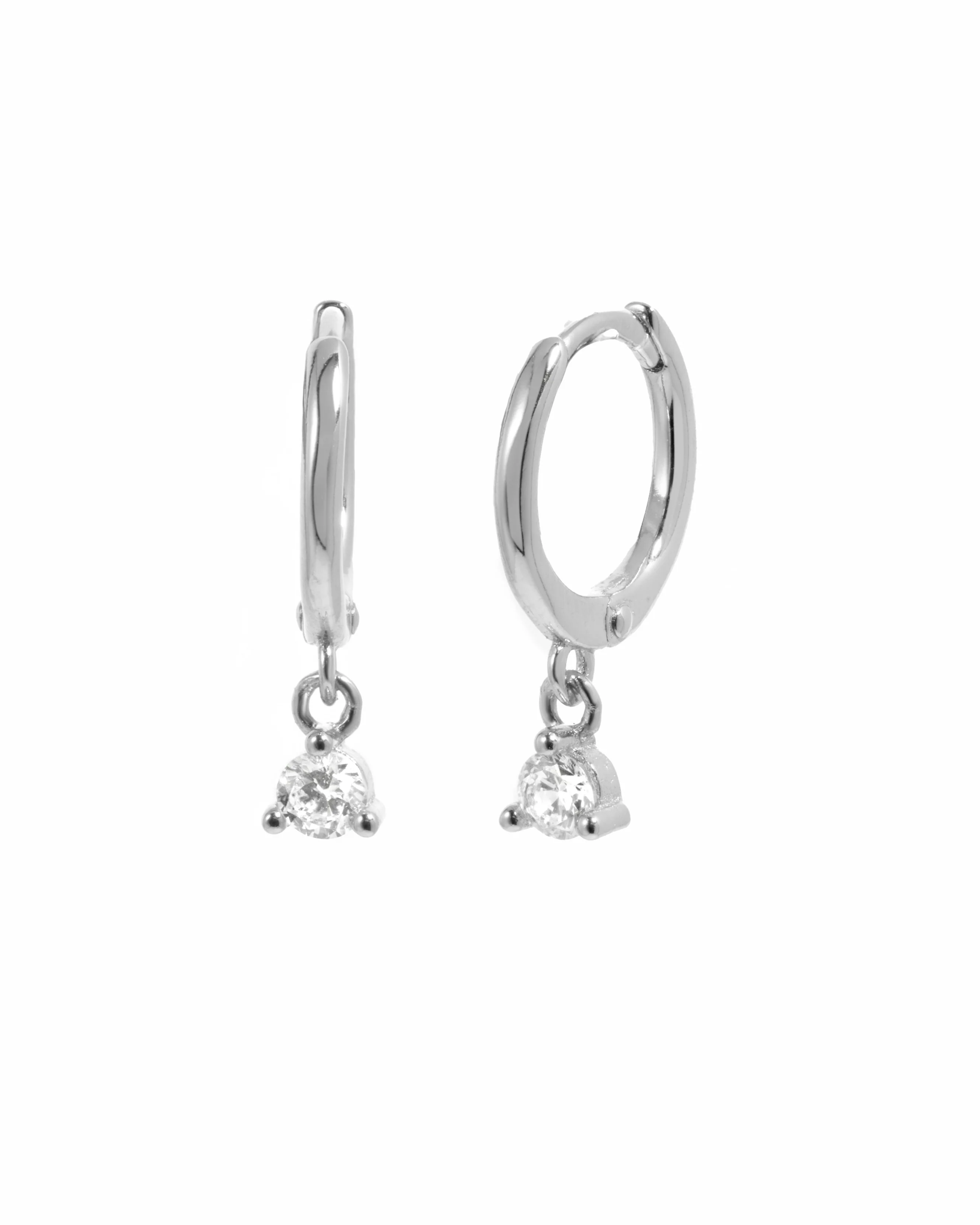 Bezel Charm Huggies - Image 8