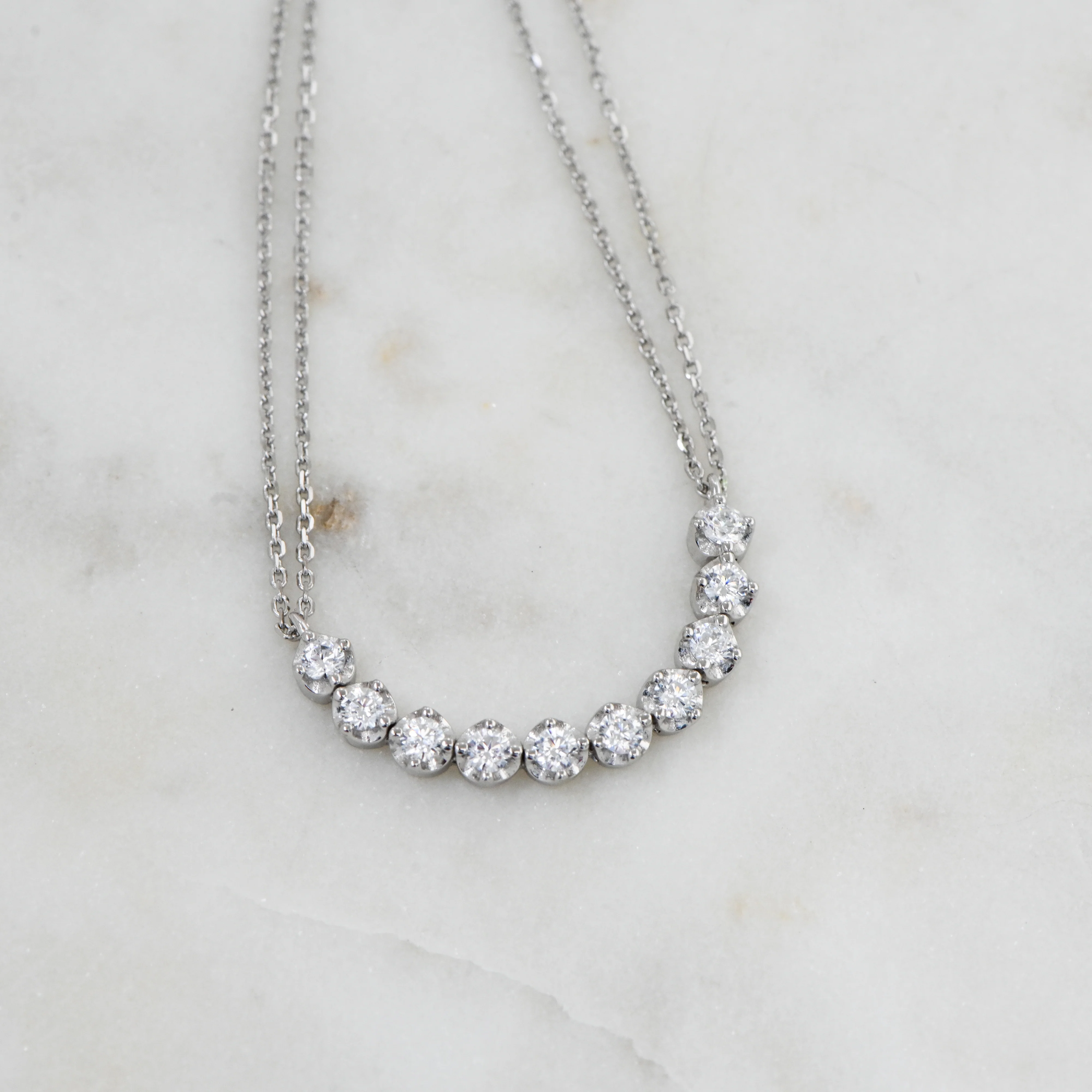 Bezel Double Chain Bracelet - Image 7