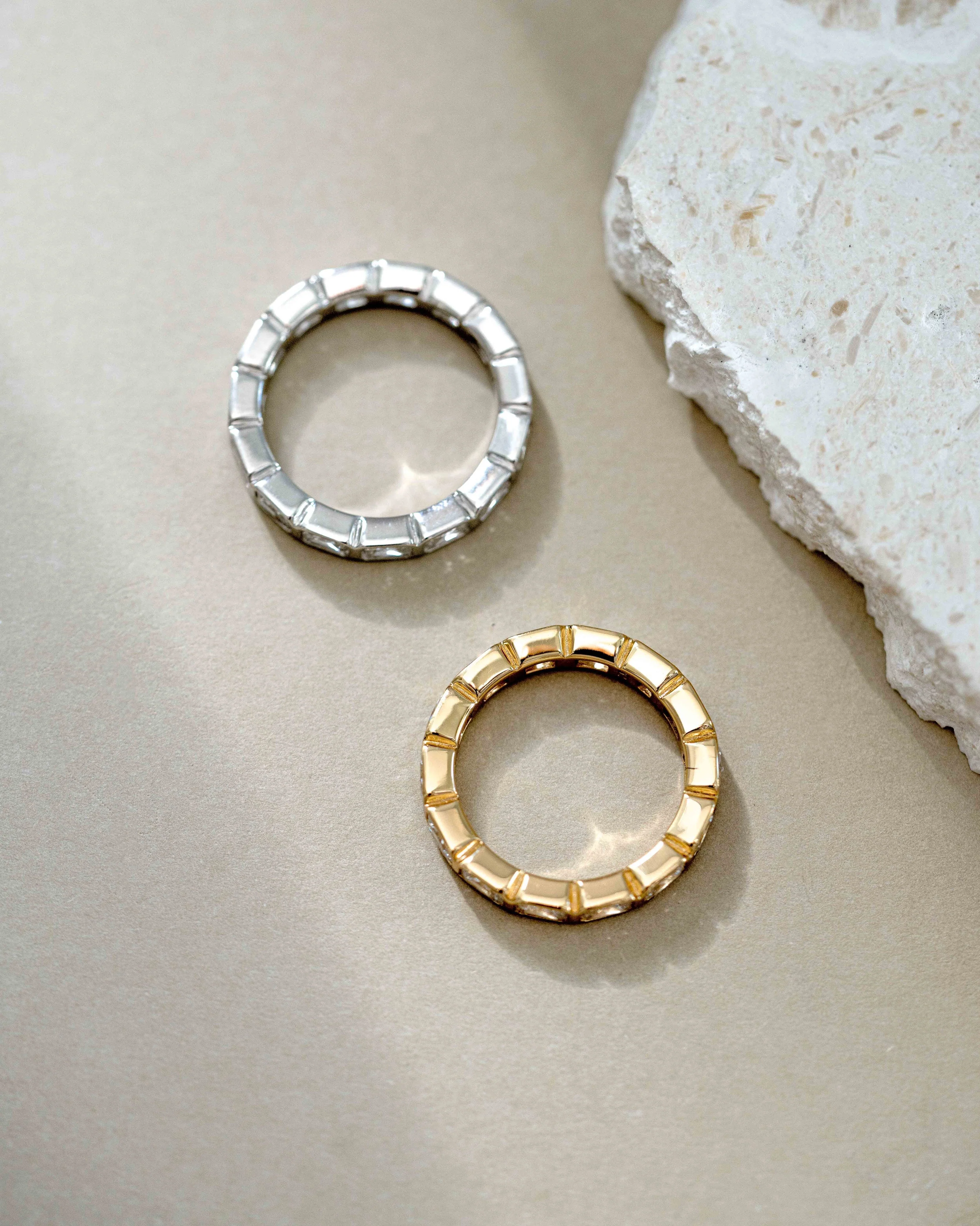 Bezel Emerald Cut Eternity Band - Image 7