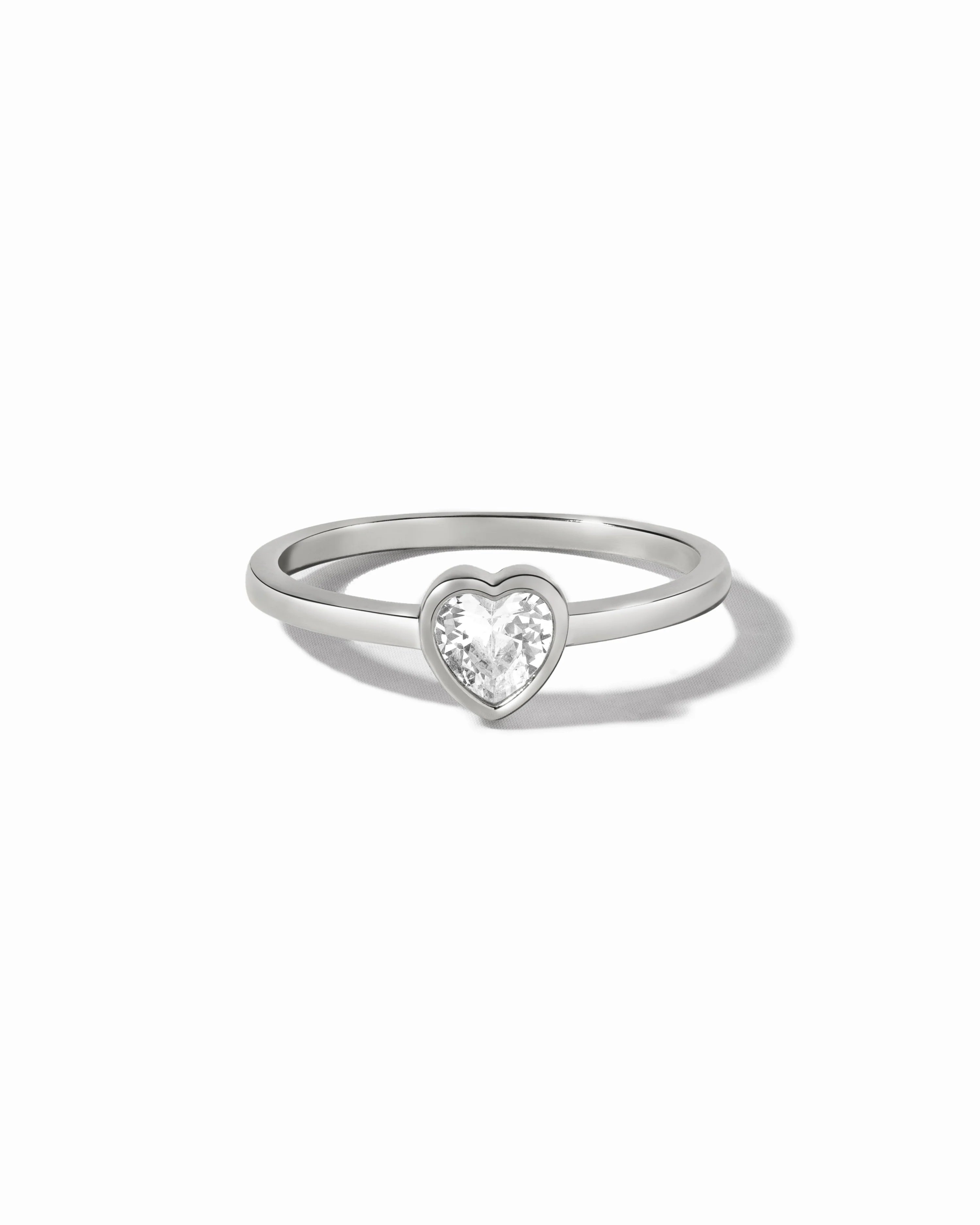 Bezel Heart Ring - Image 3
