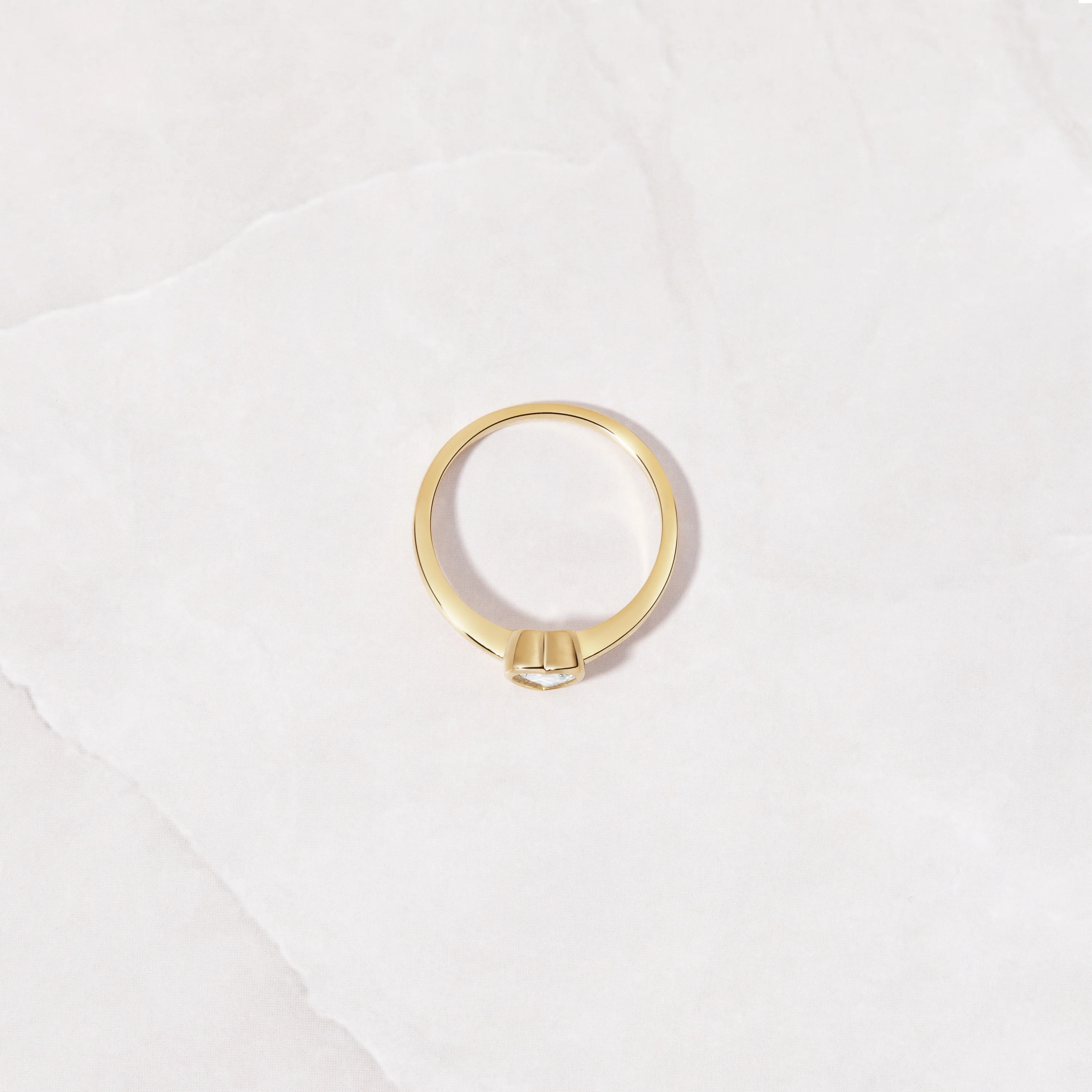 Bezel Heart Ring - Image 5