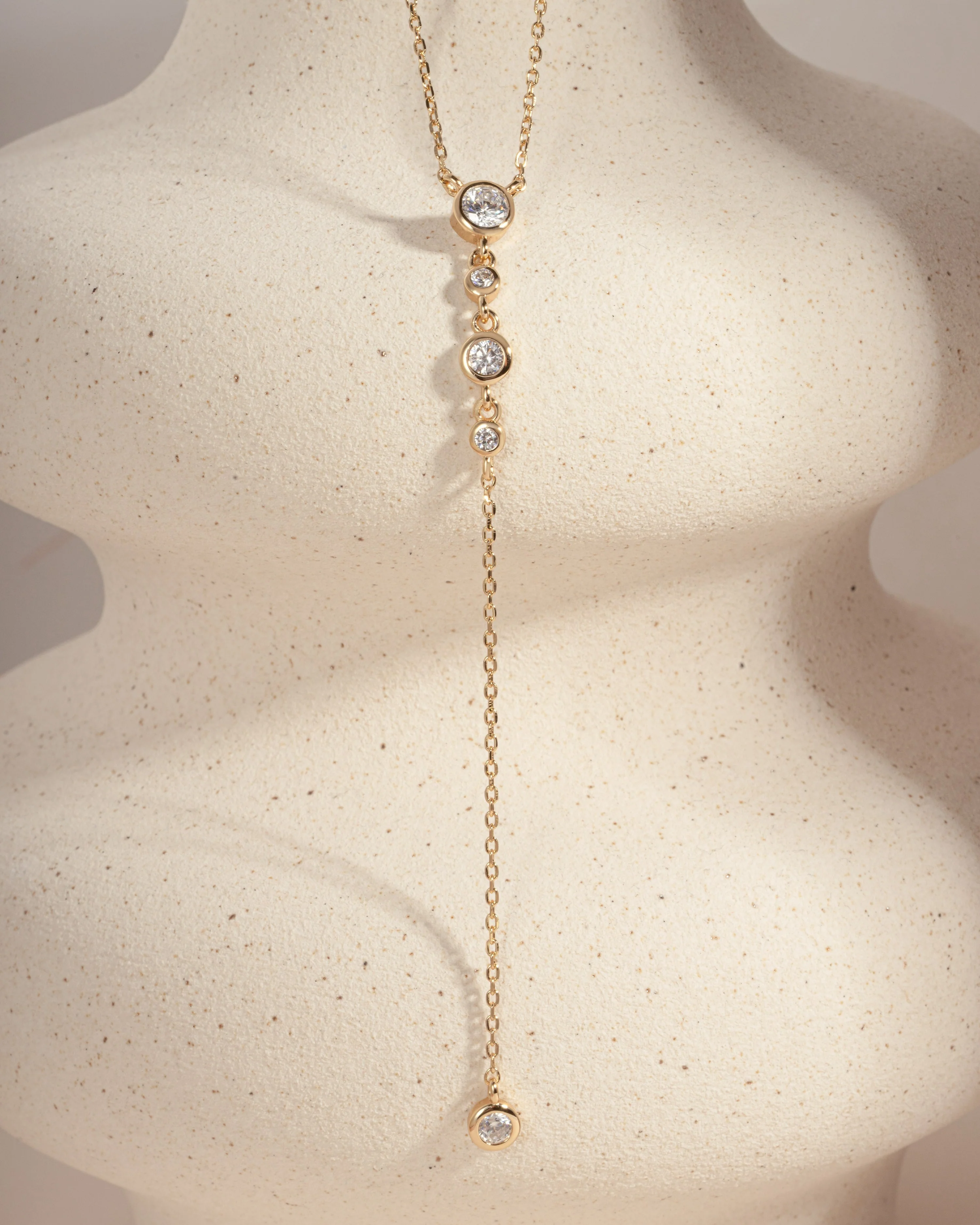Bezel Lariat Necklace - Image 10