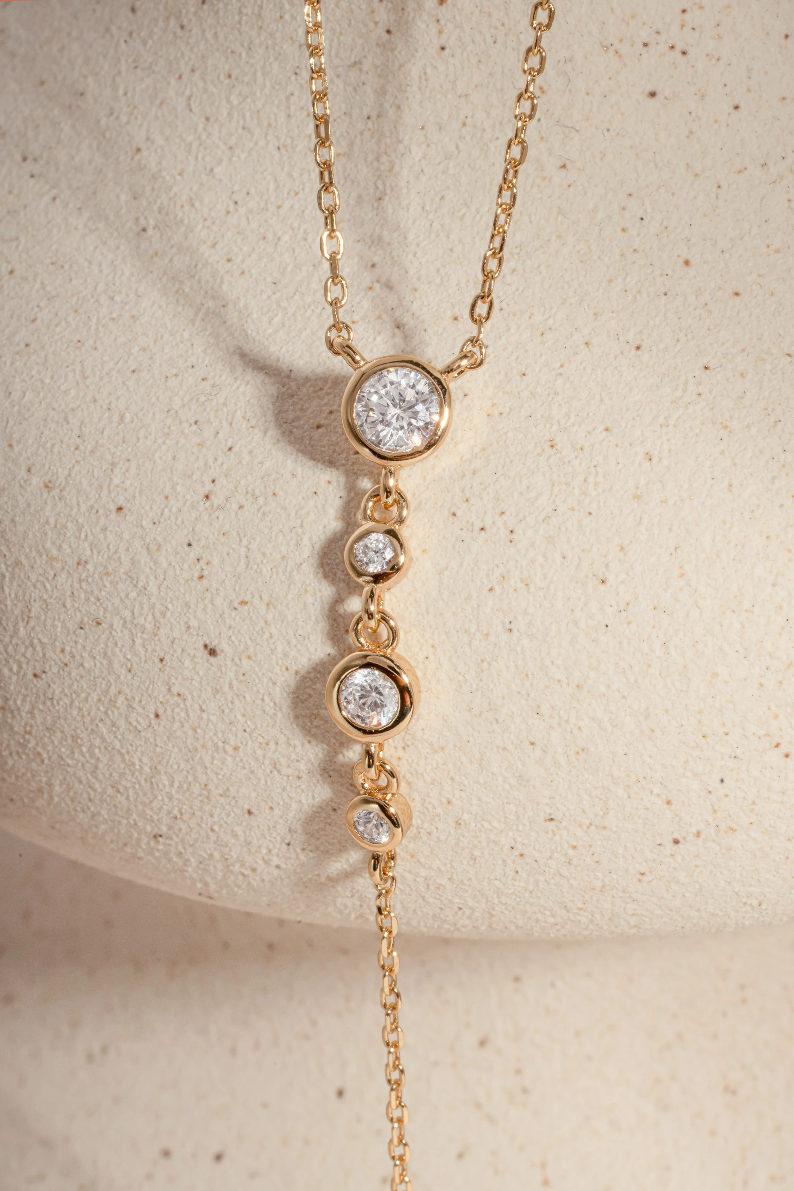 Bezel Lariat Necklace - Image 11