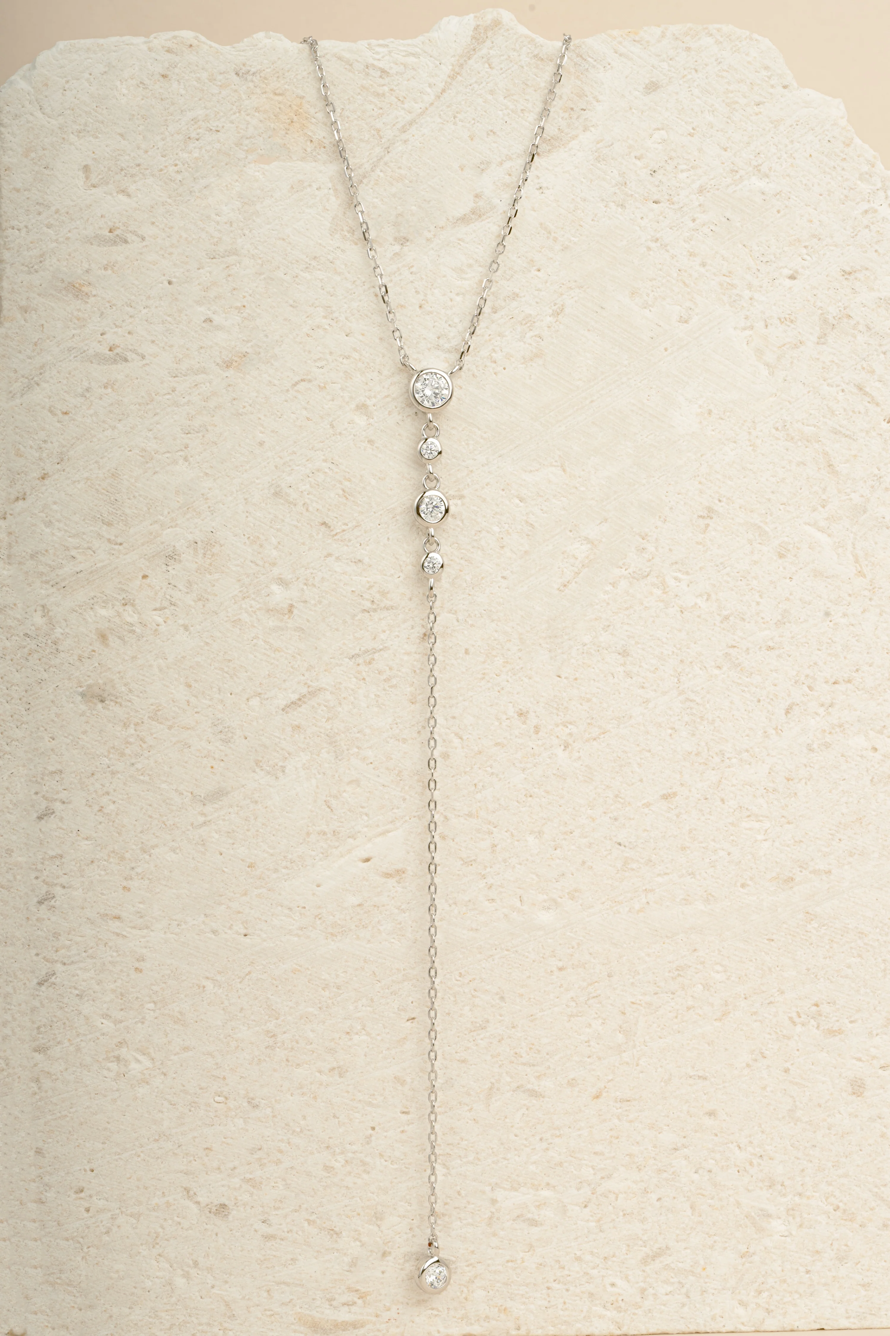 Bezel Lariat Necklace - Image 13
