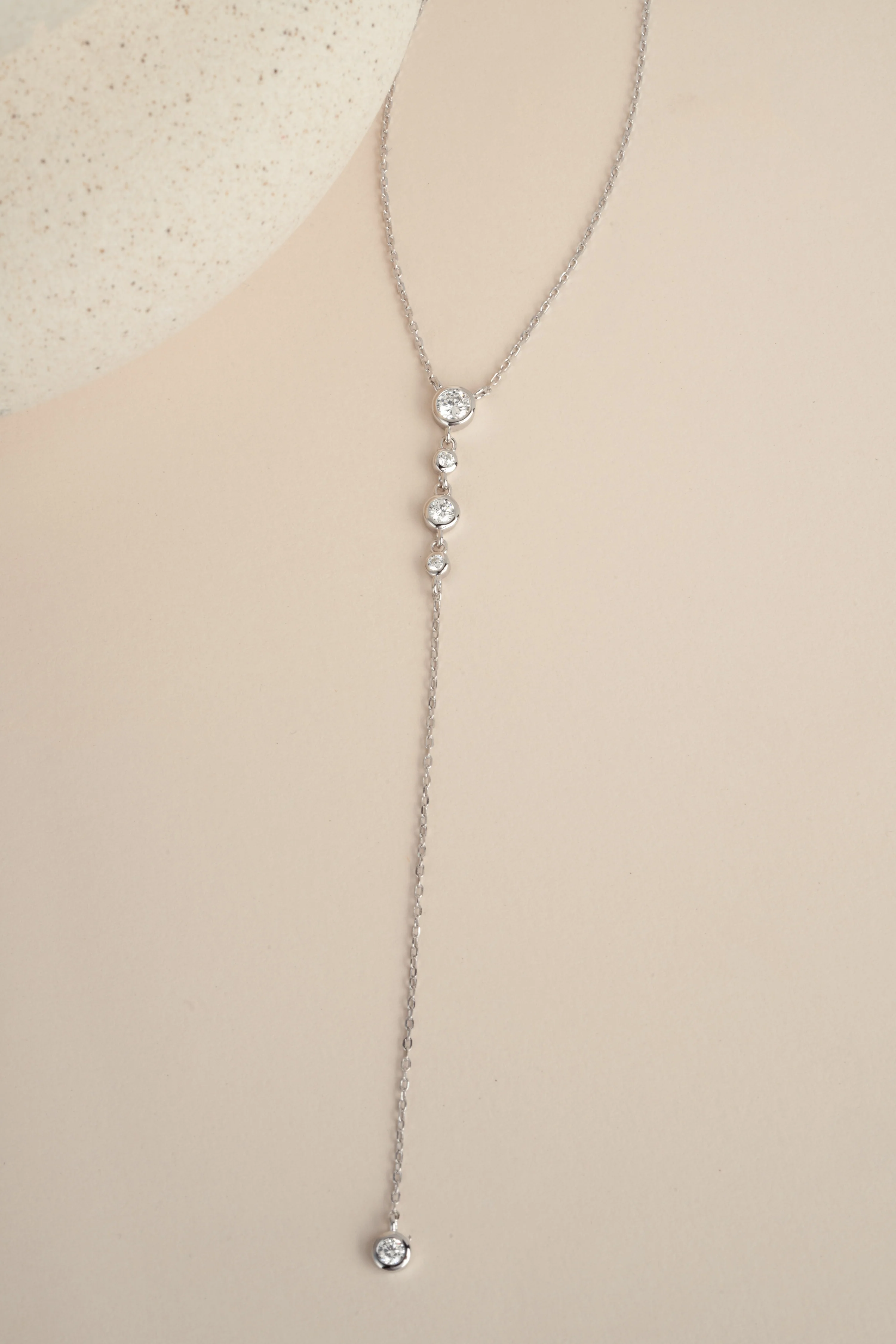 Bezel Lariat Necklace - Image 16