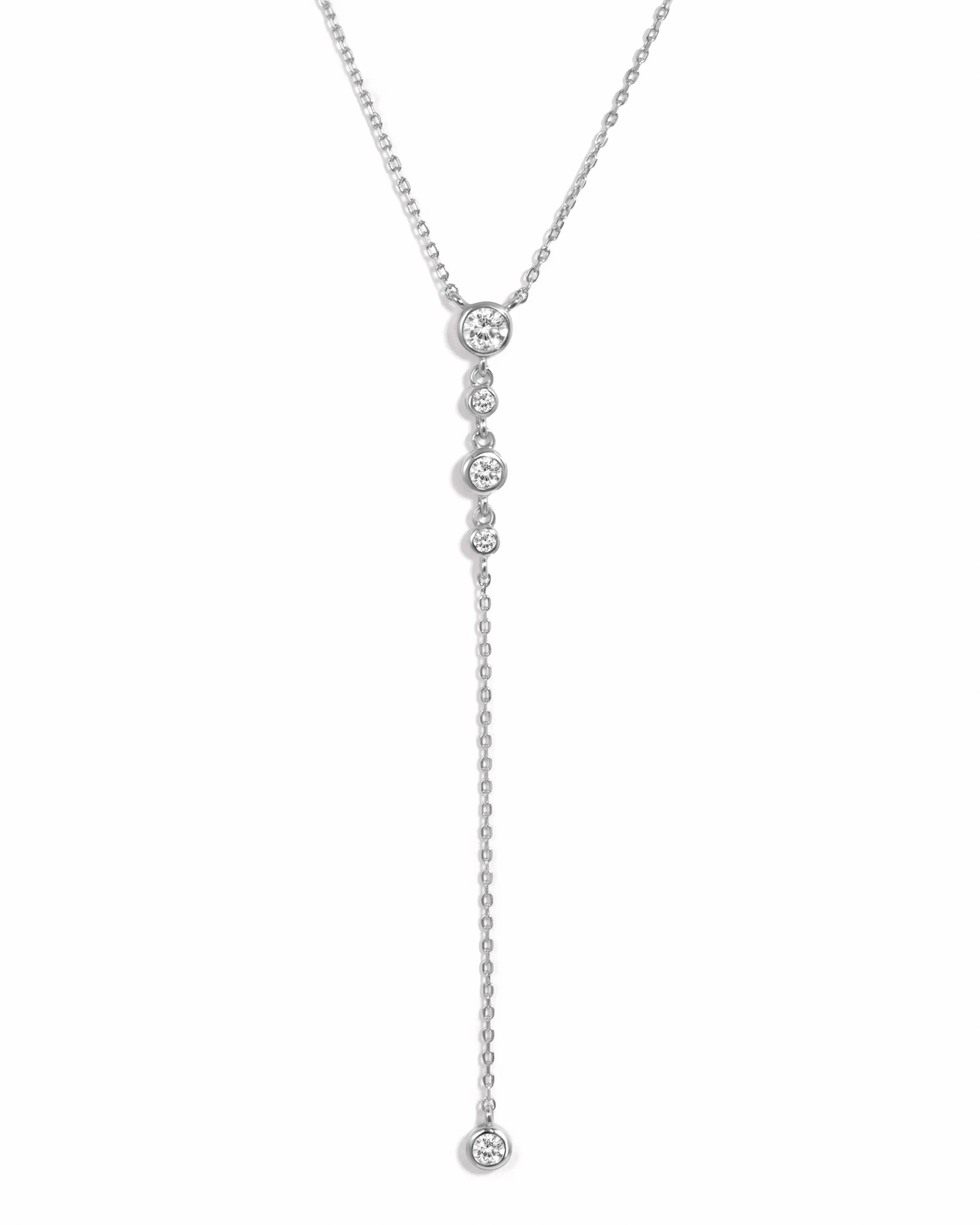 Bezel Lariat Necklace - Image 3