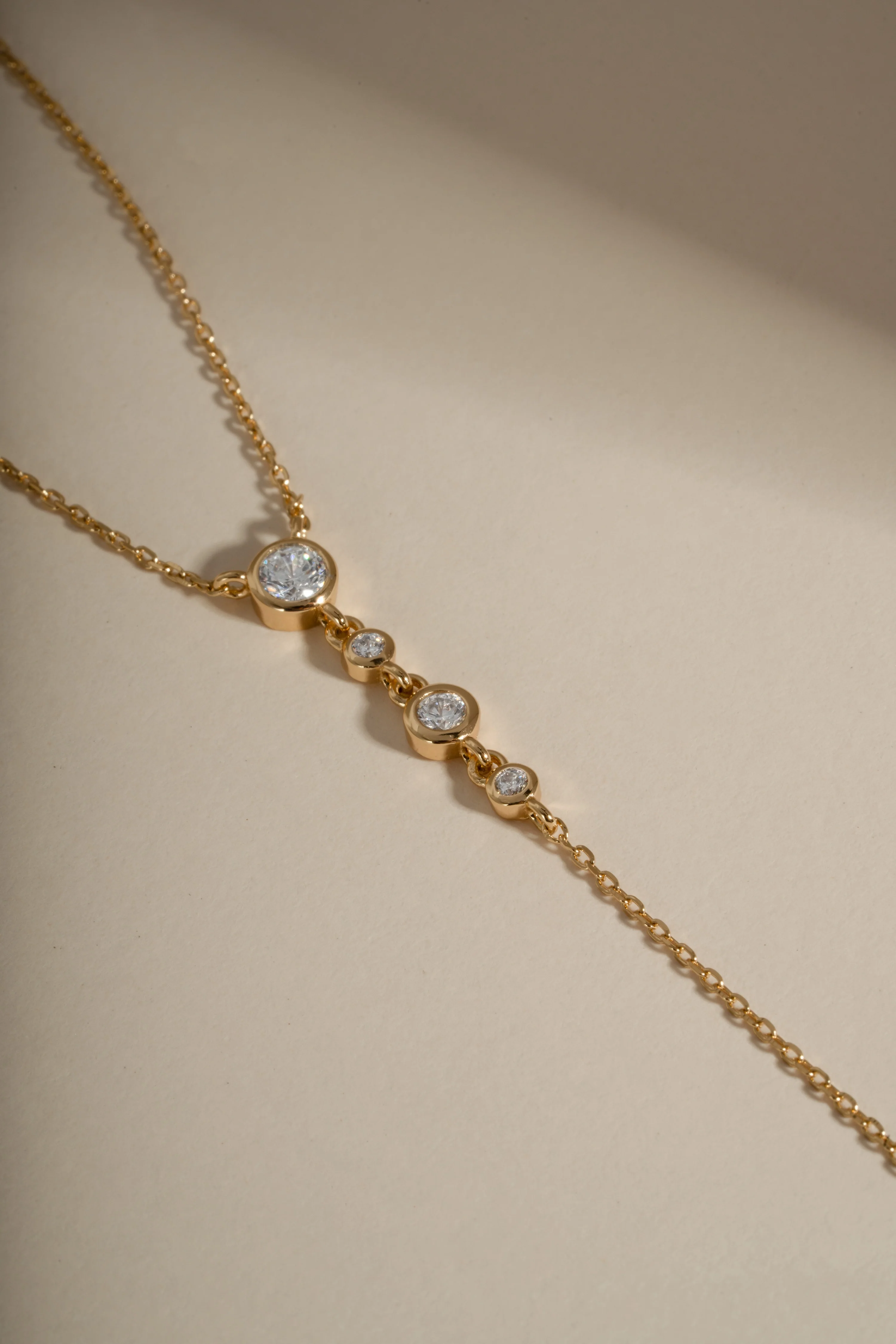Bezel Lariat Necklace - Image 5