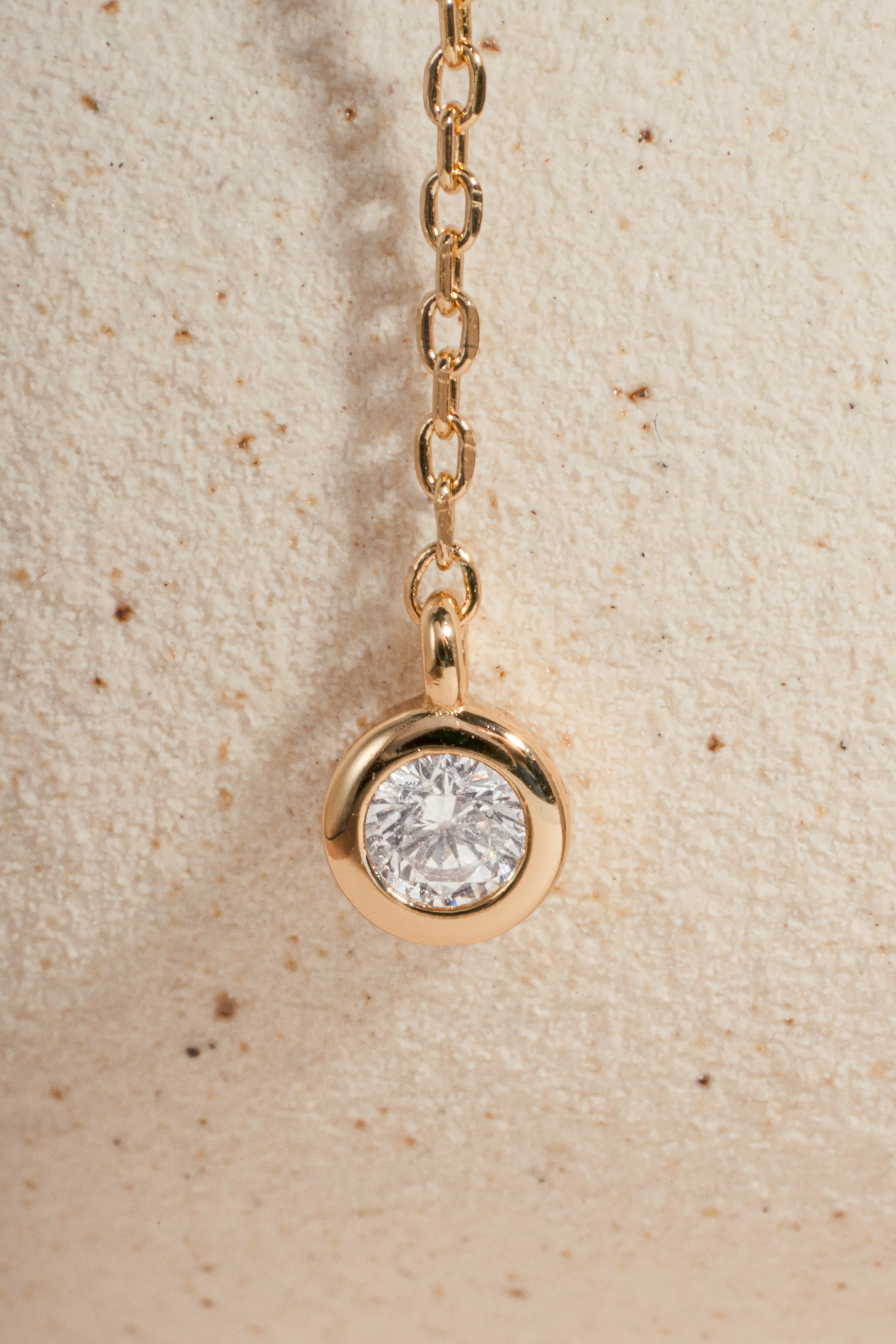 Bezel Lariat Necklace - Image 8