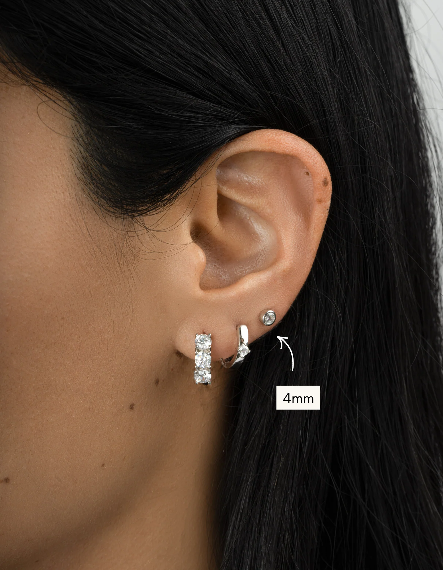 Bezel Stud Earrings - Image 12