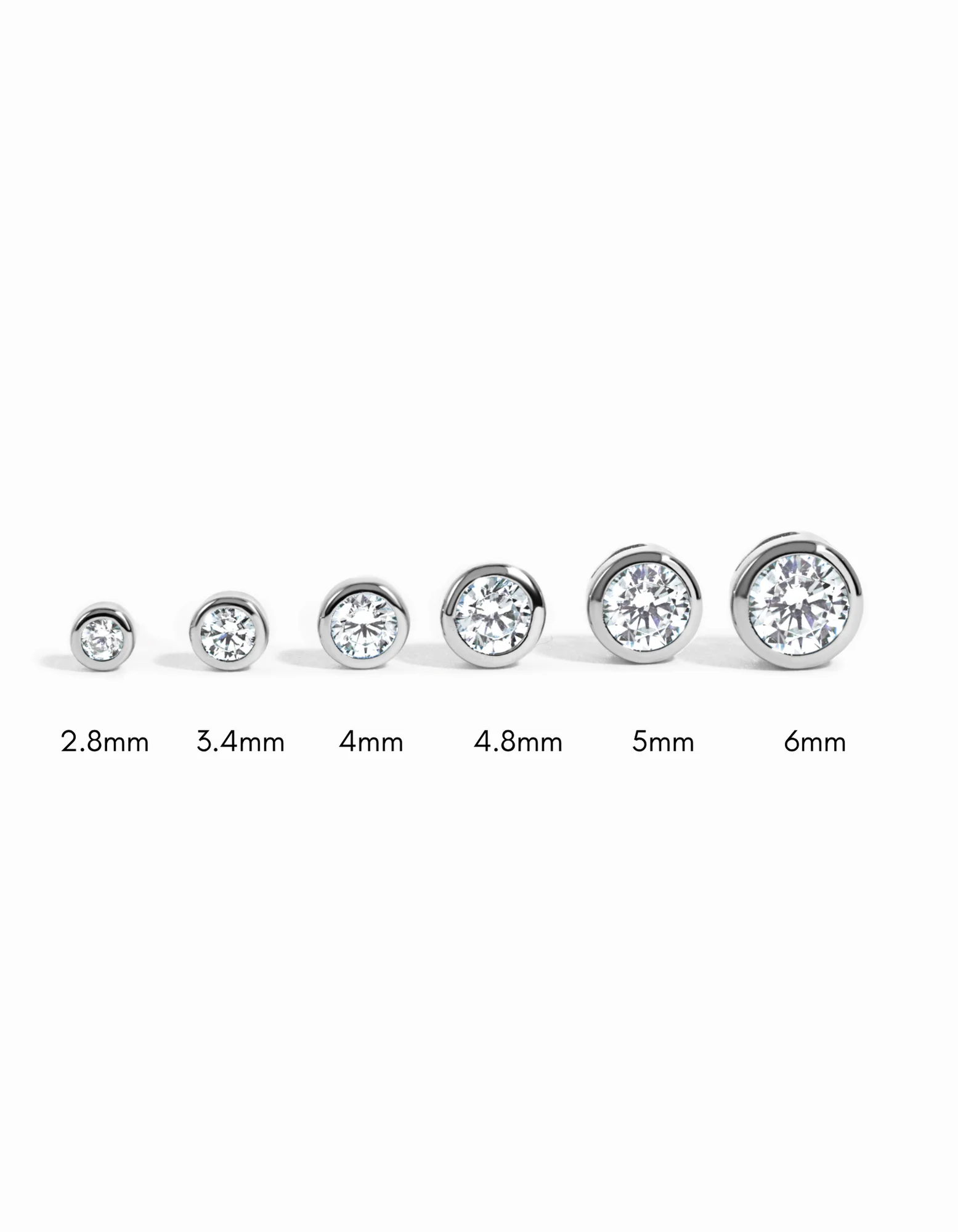 Bezel Stud Earrings - Image 13