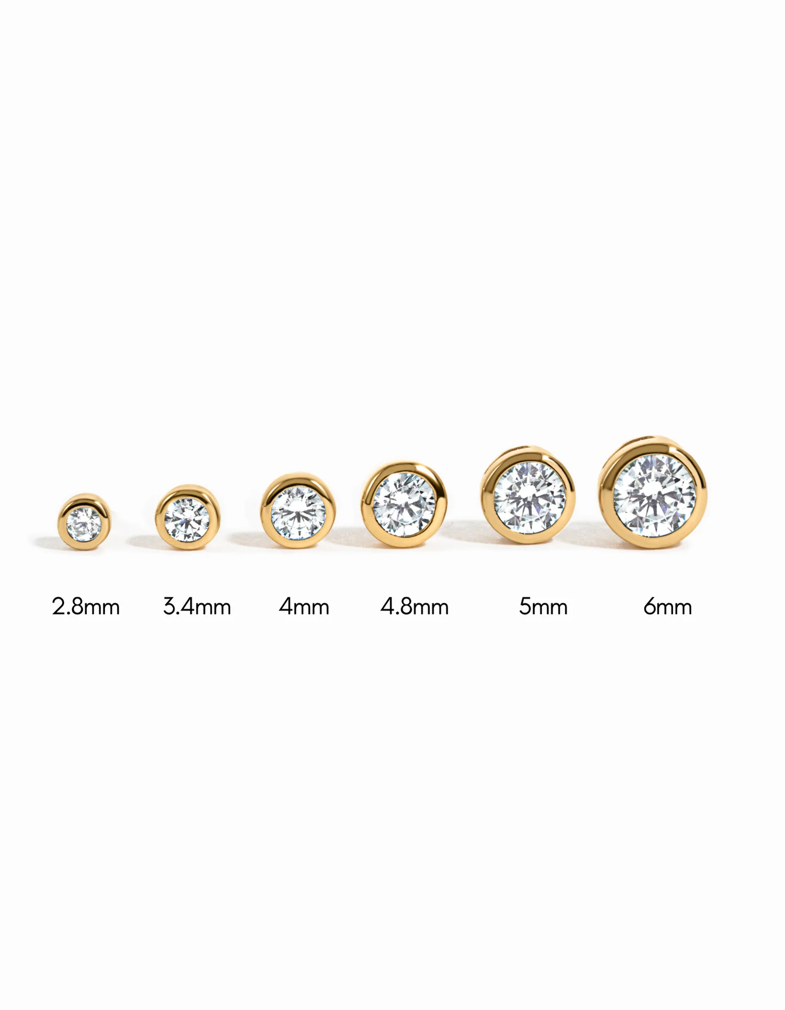 Bezel Stud Earrings - Image 3