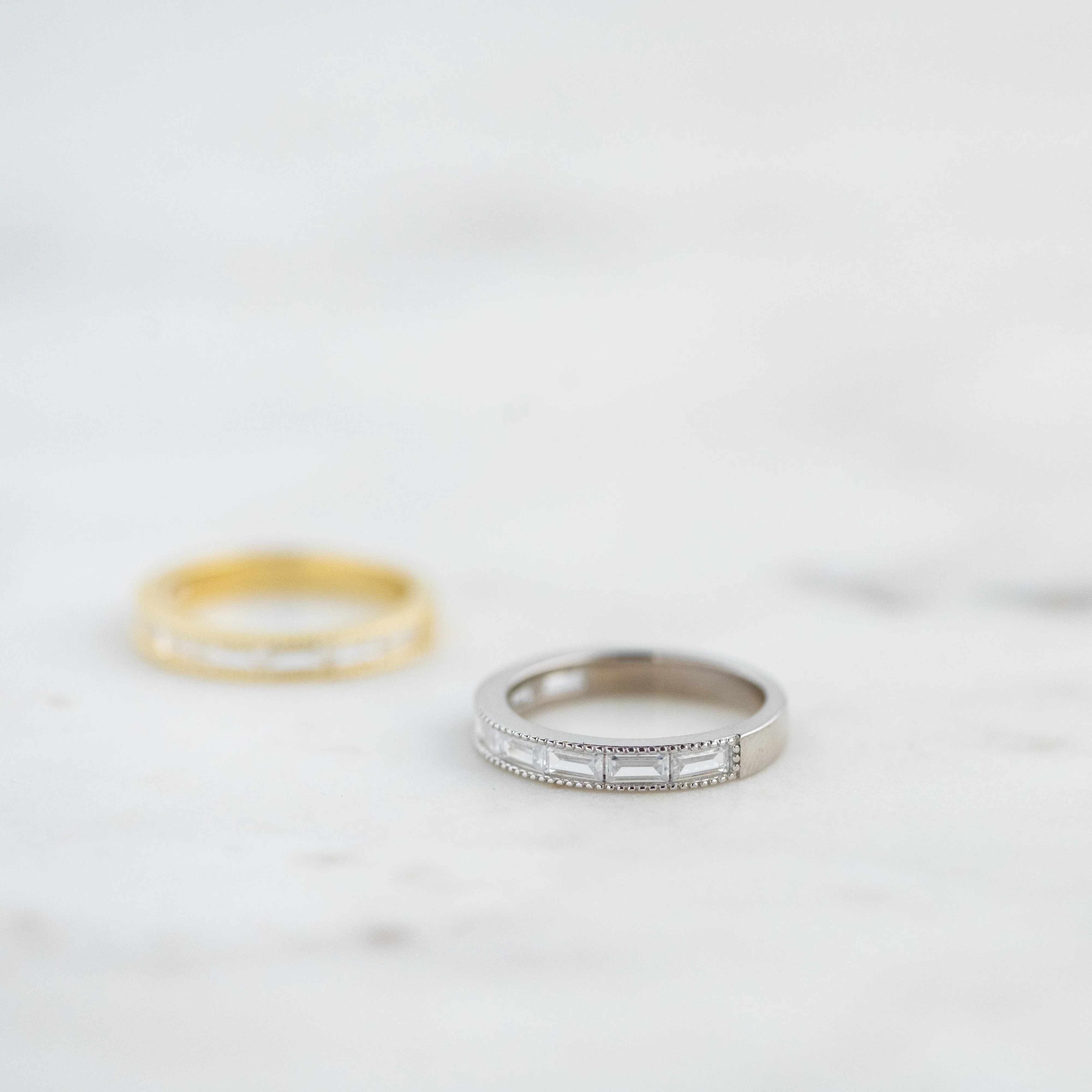 Bezeled Baguette Ring - Image 6