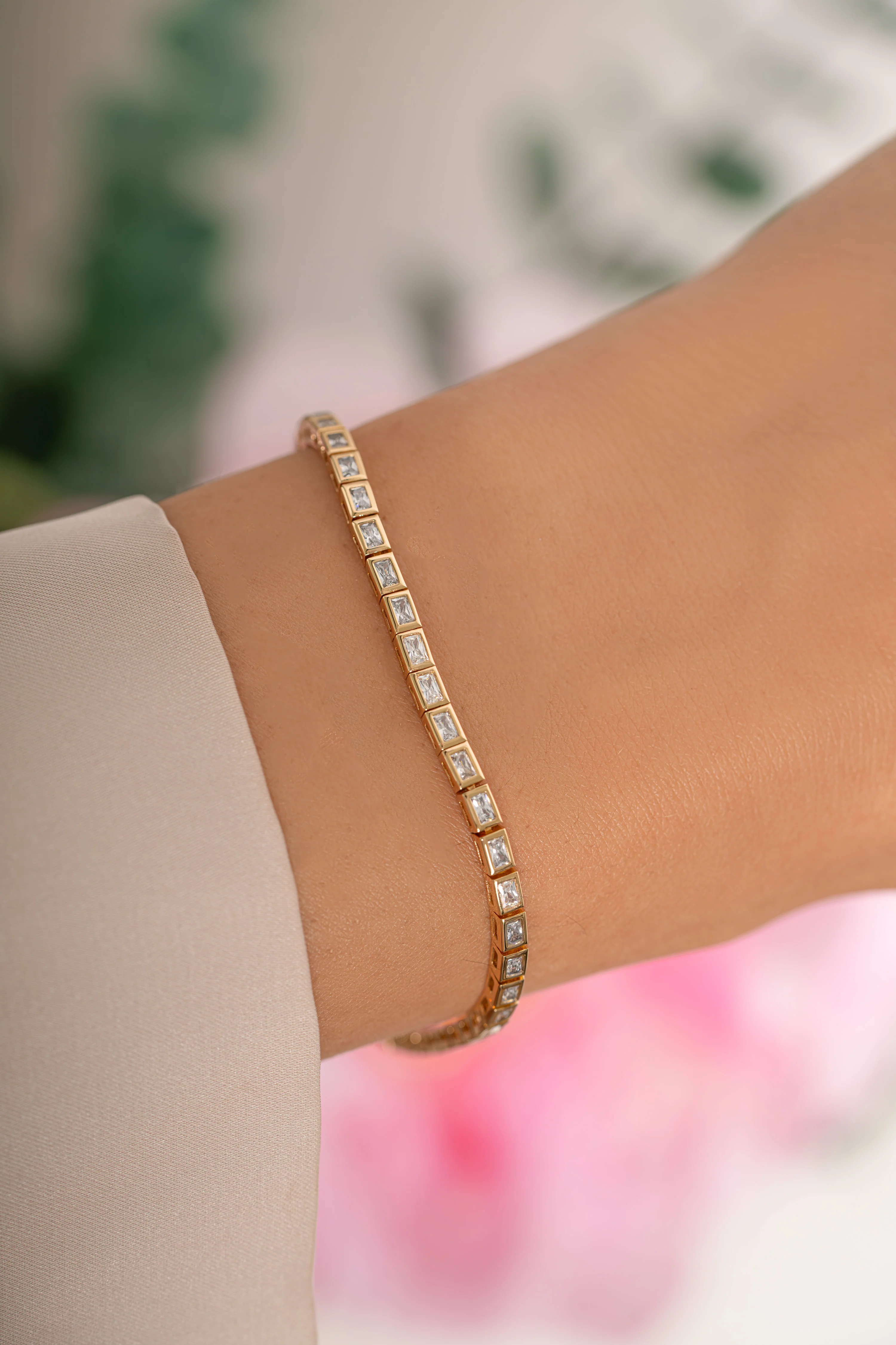 Bezeled Baguette Tennis Bracelet - Image 2