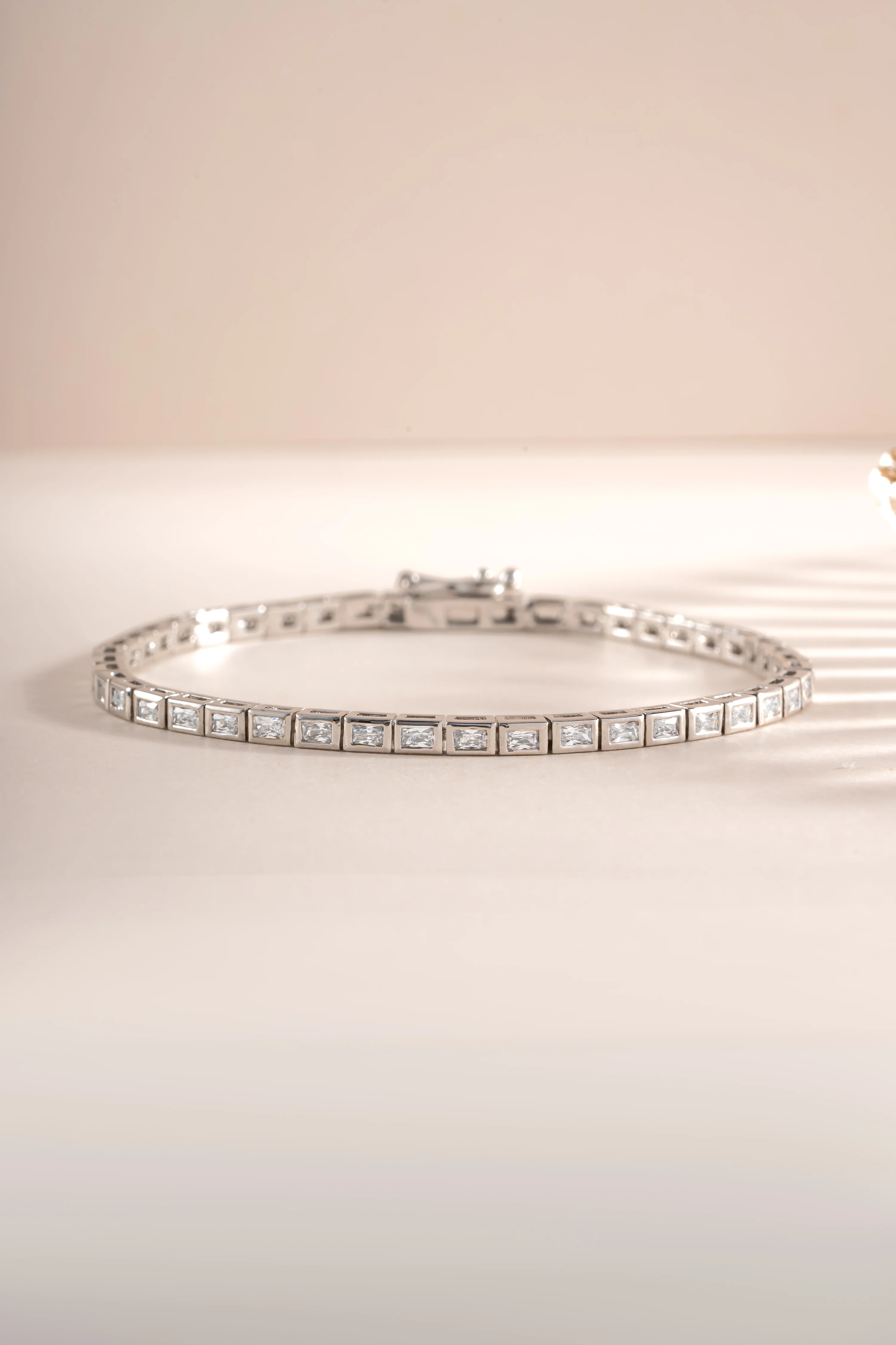 Bezeled Baguette Tennis Bracelet - Image 8