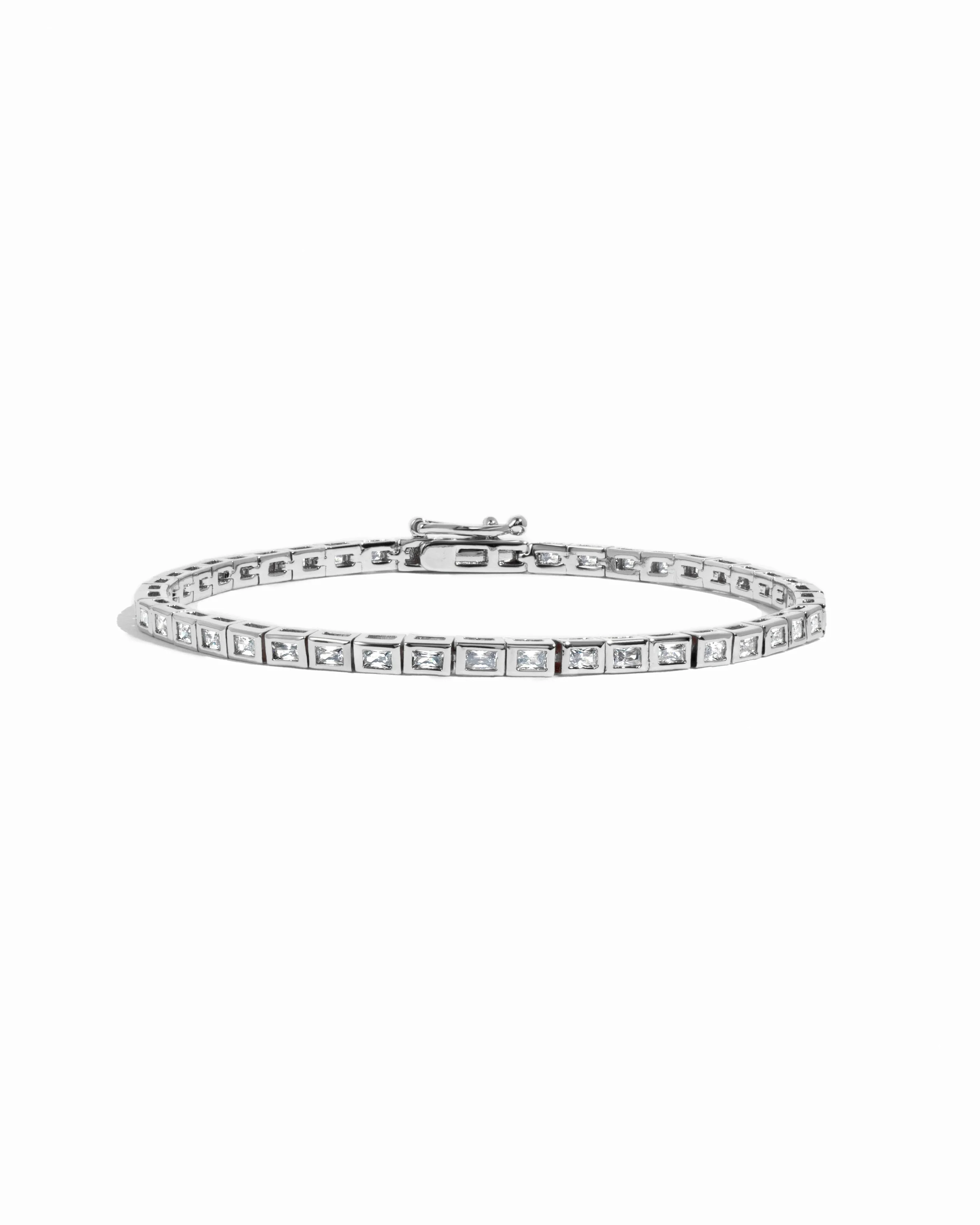 Bezeled Baguette Tennis Bracelet - Image 9