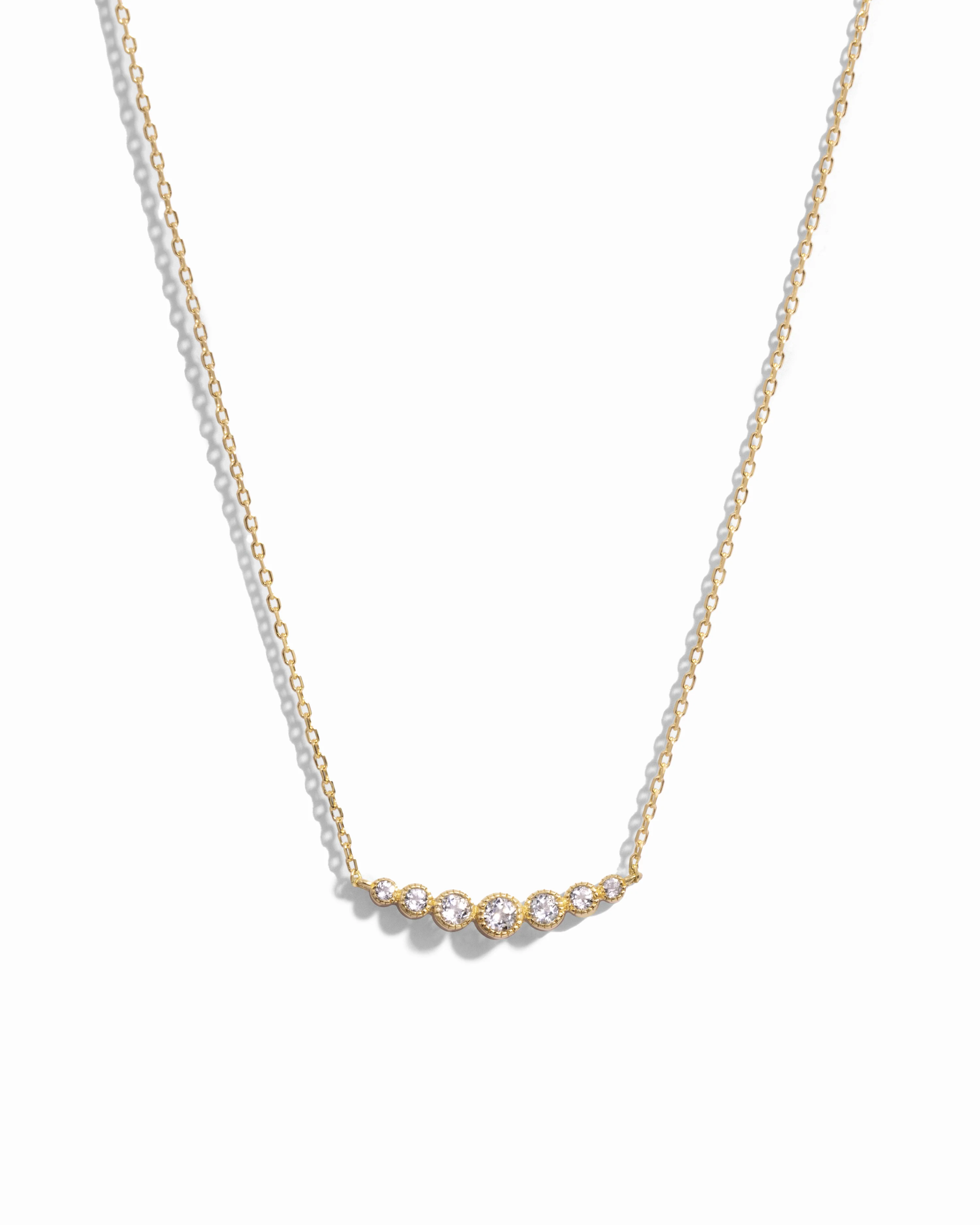 Bezeled Gradient Bar Necklace