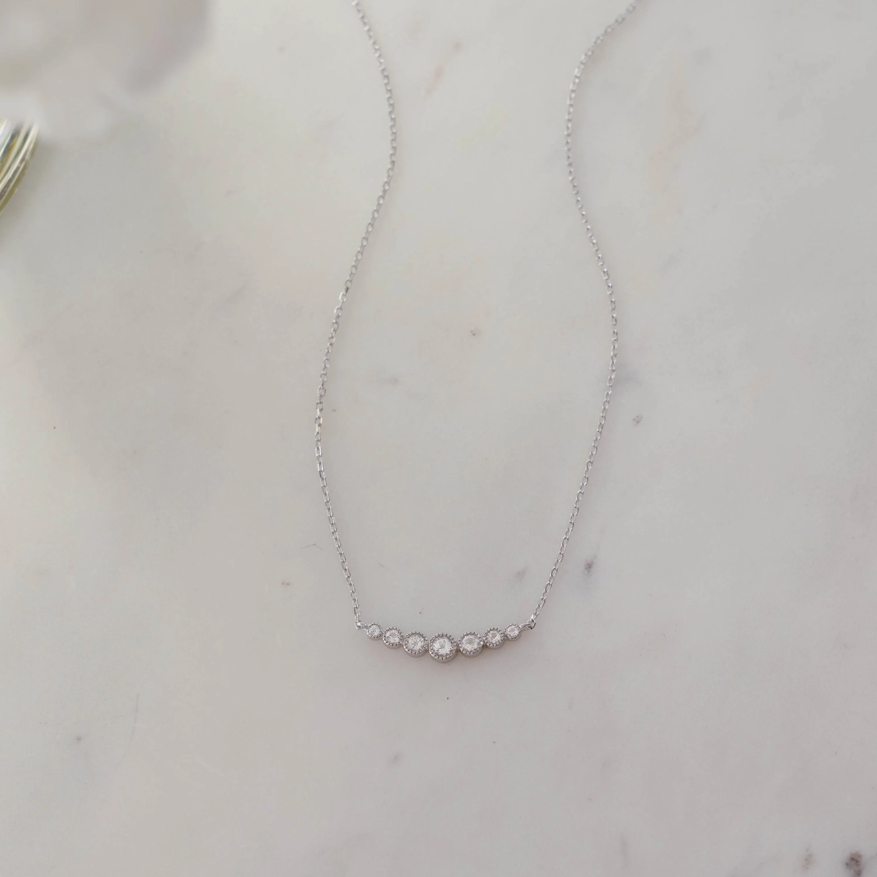 Bezeled Gradient Bar Necklace - Image 3