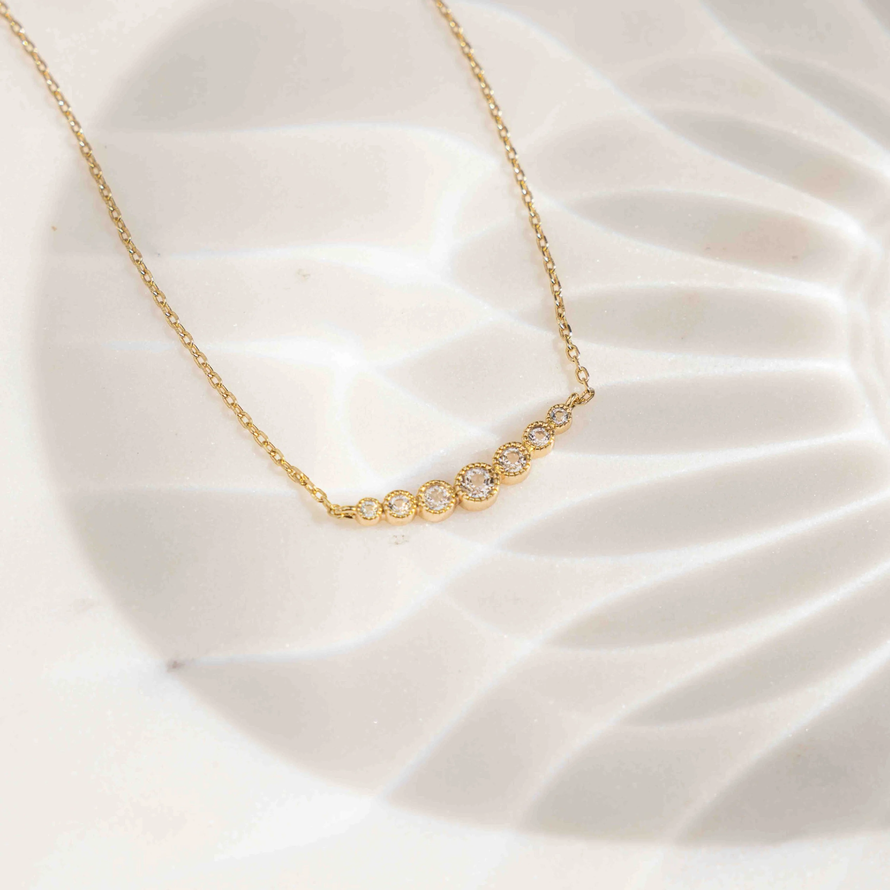 Bezeled Gradient Bar Necklace - Image 5