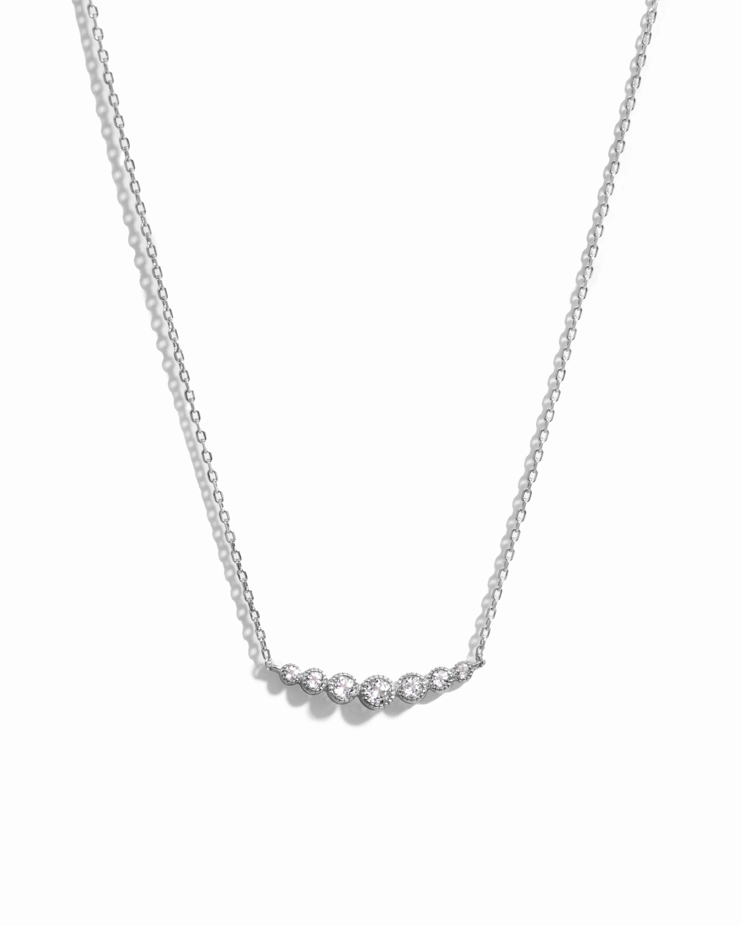Bezeled Gradient Bar Necklace - Image 8