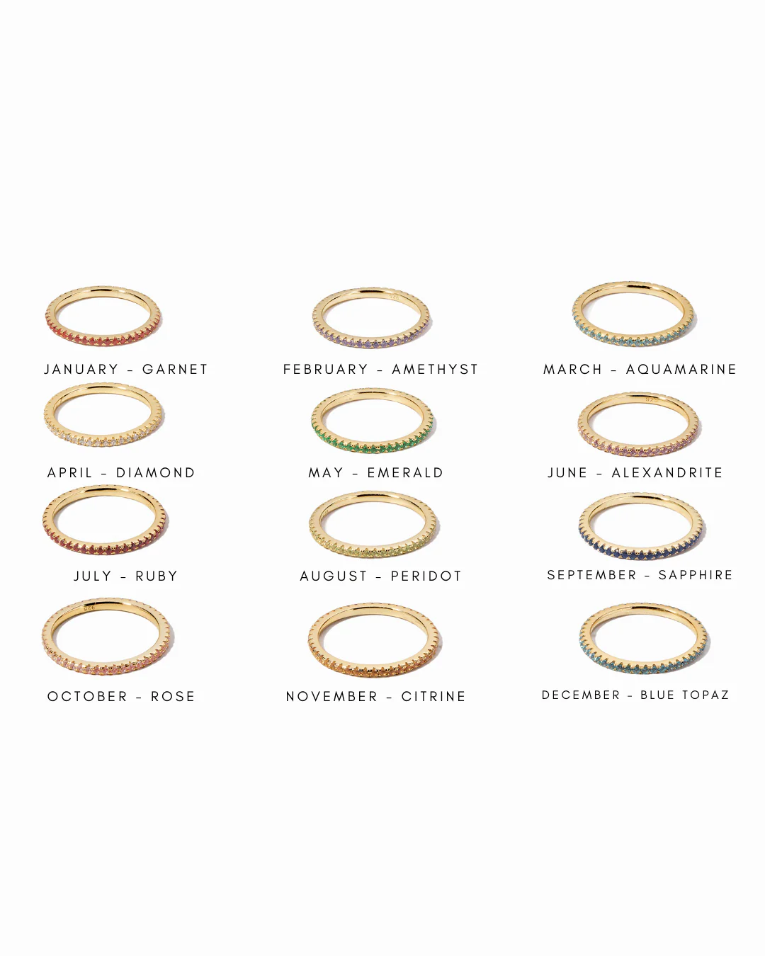 Birthstone Eternity Rings - Image 3
