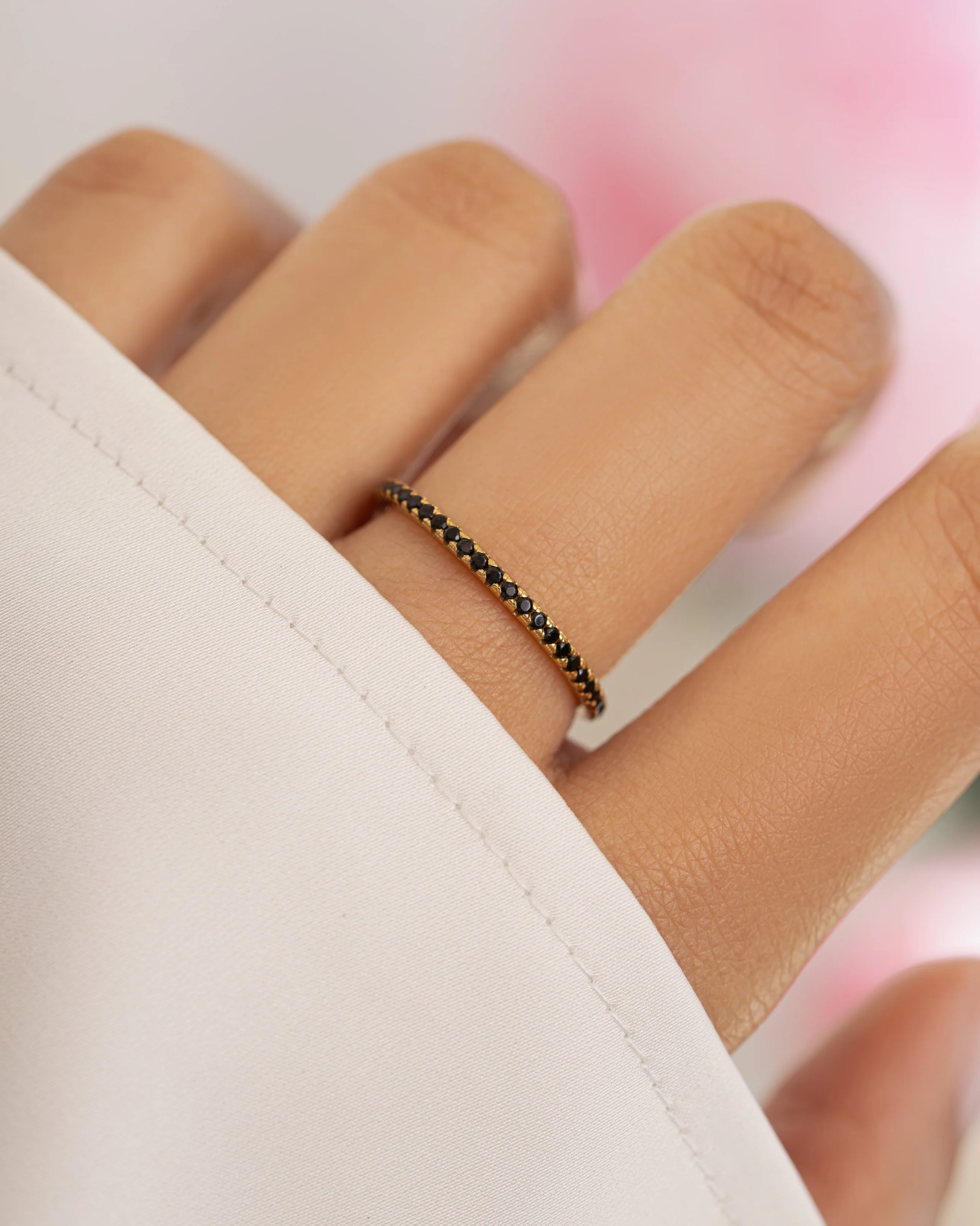 Black CZ Eternity Ring - Image 2