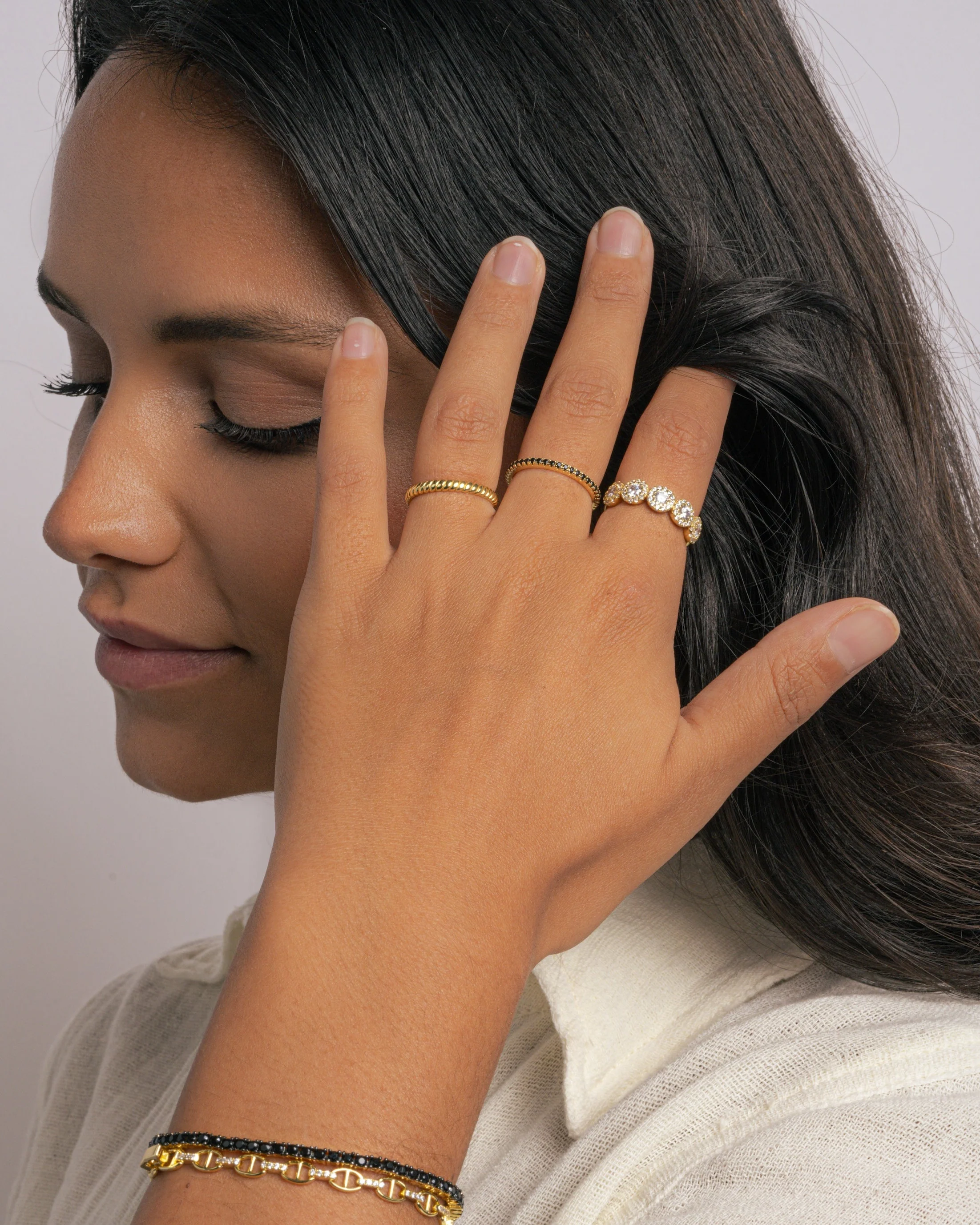 Black CZ Eternity Ring - Image 8
