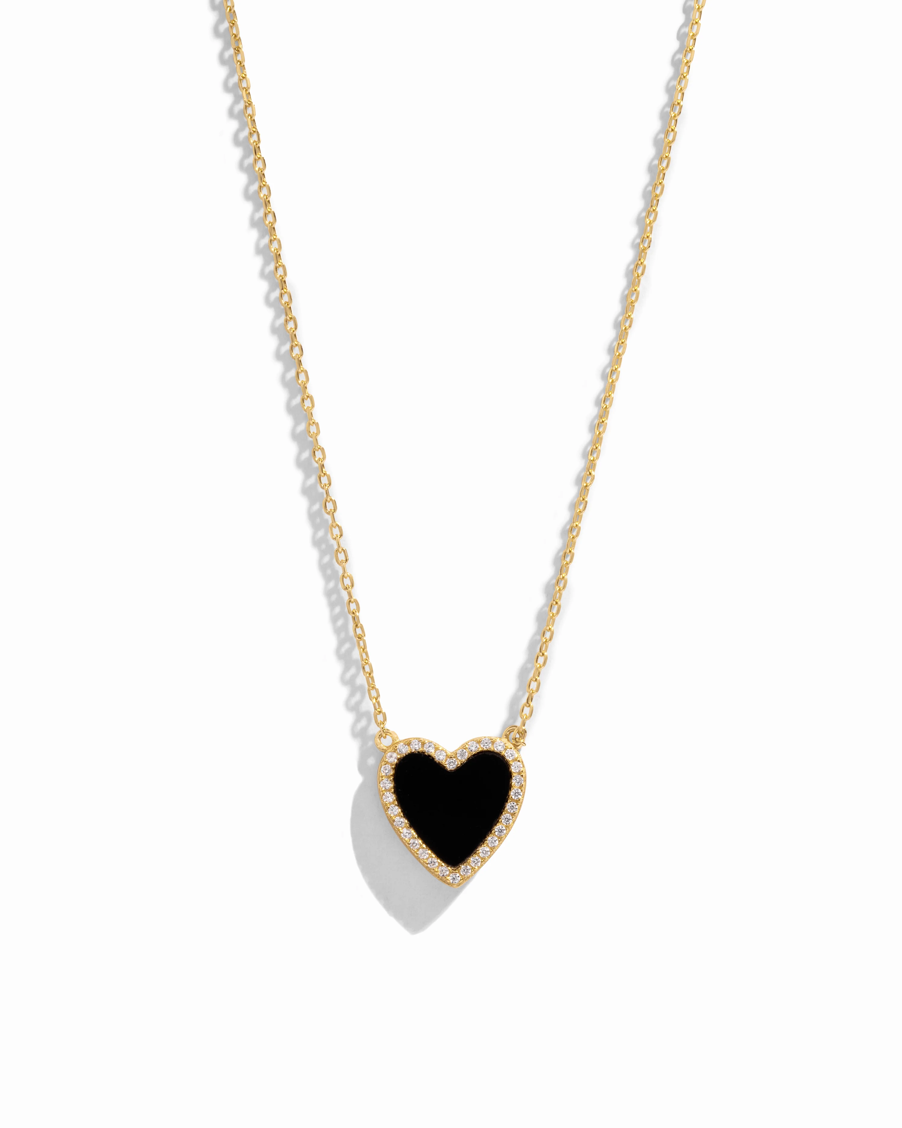 Black Onyx Heart Necklace