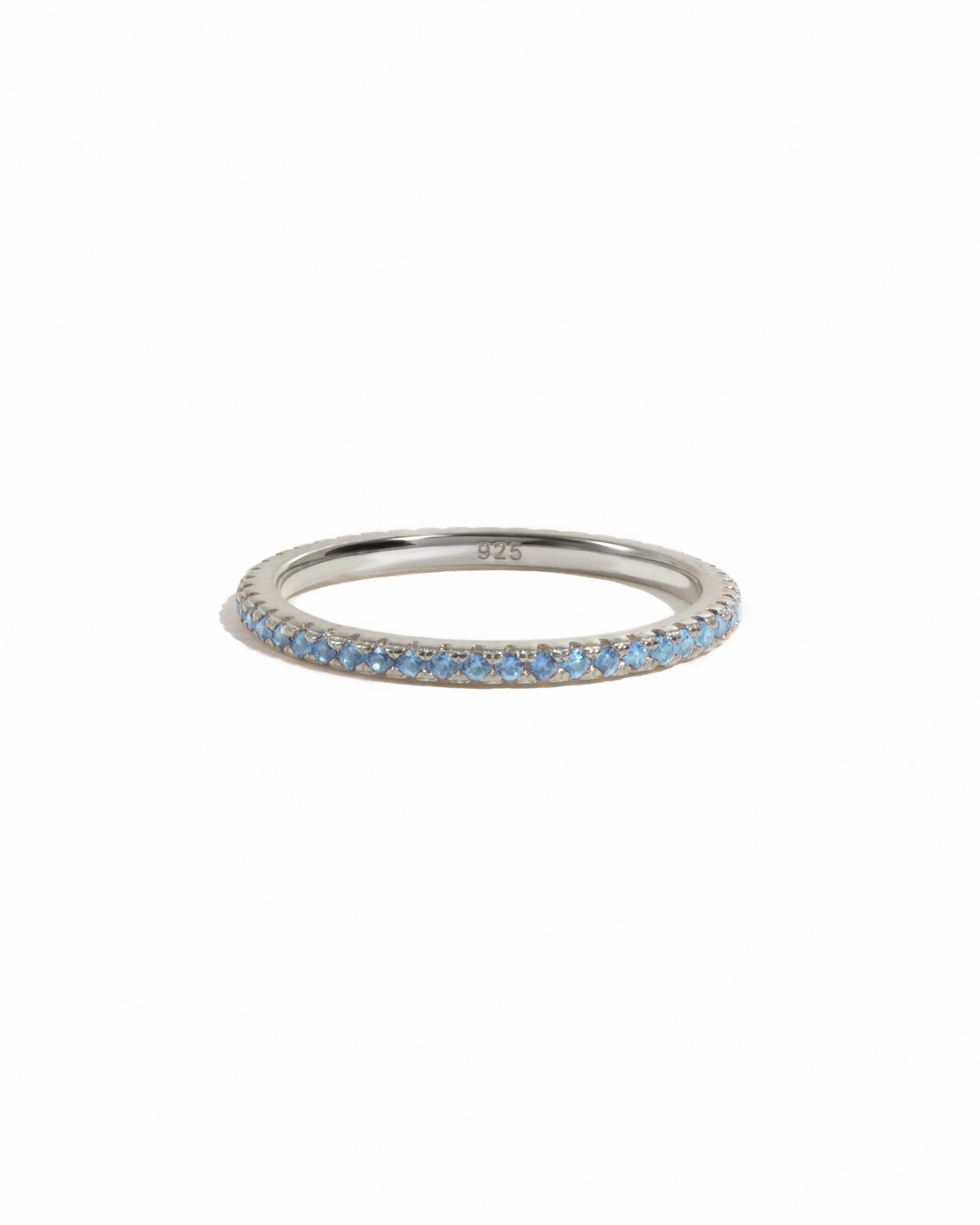 Blue Topaz Birthstone Eternity Ring - Image 10