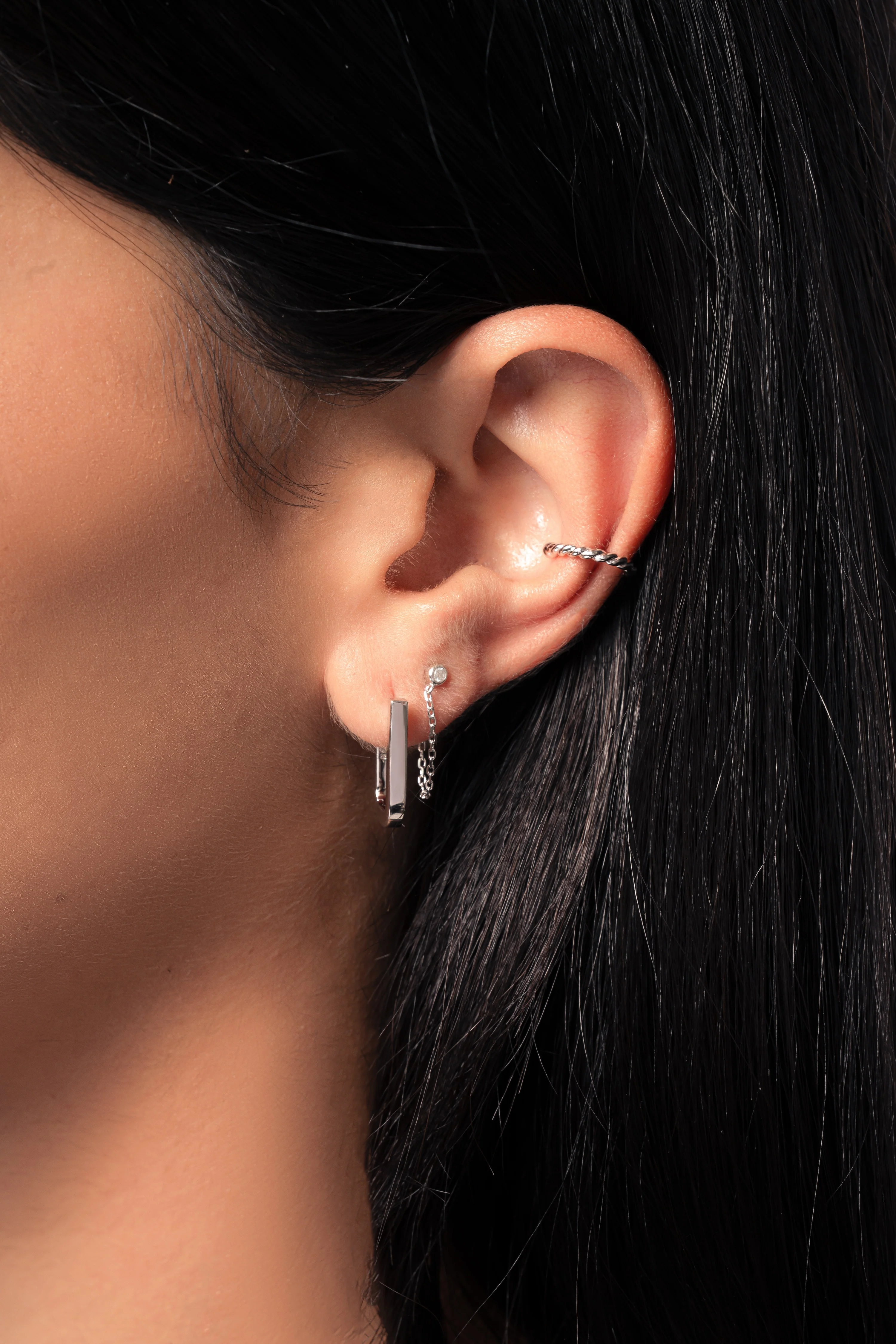 Chain Stud Earrings - Image 4