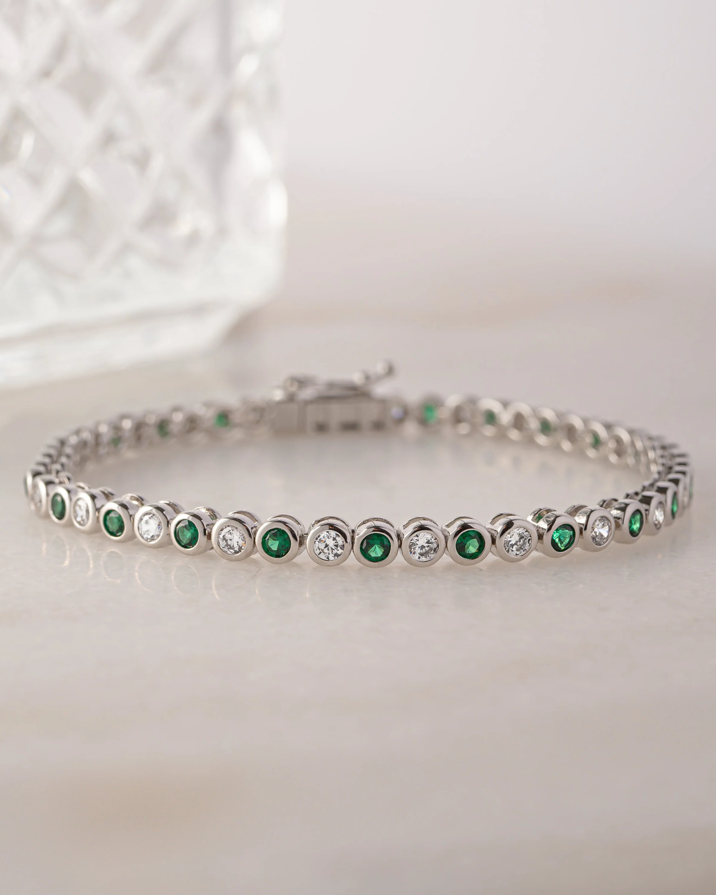 Charlie Emerald & CZ Tennis Bracelet - Image 3